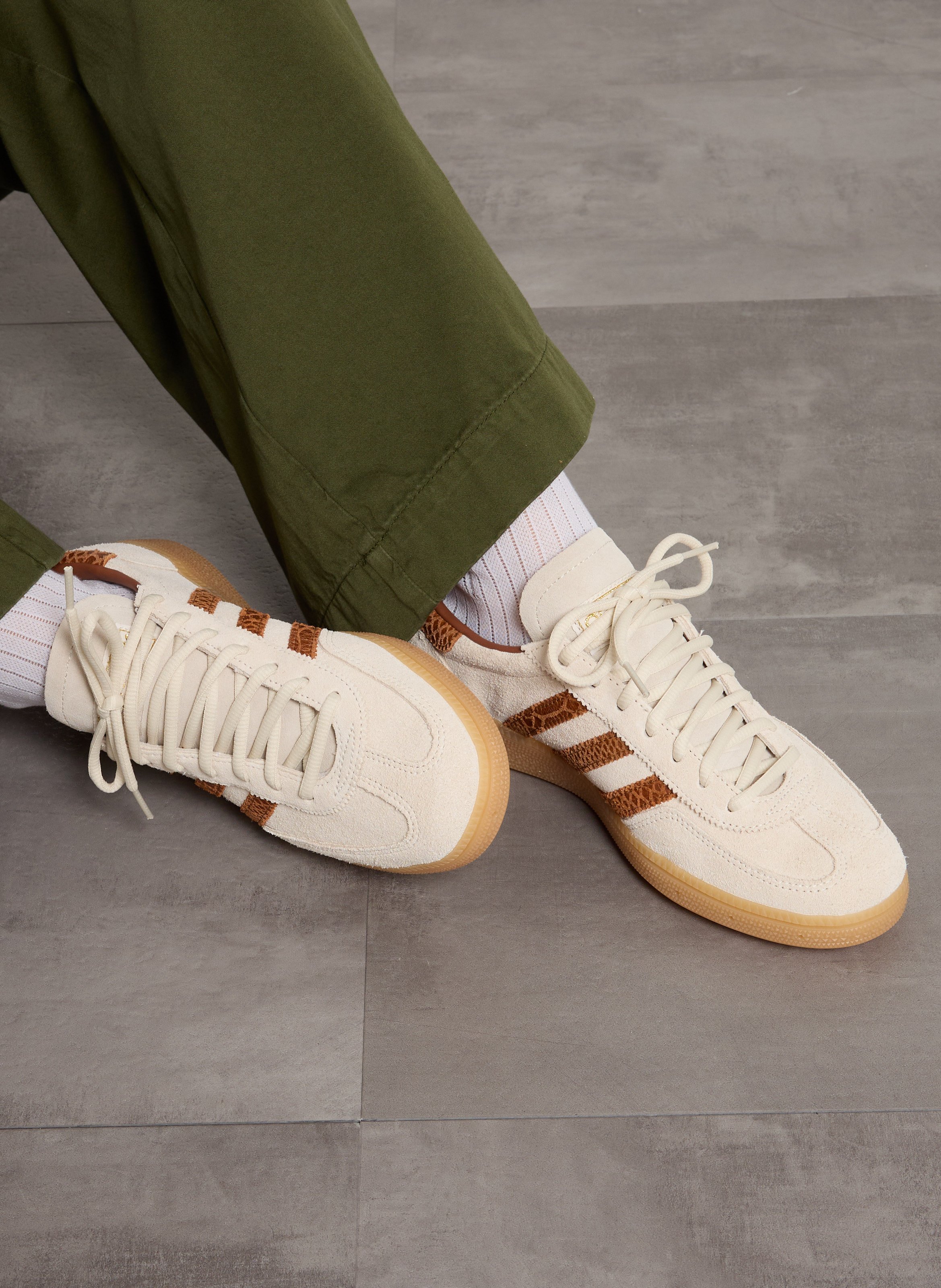 Baskets basses en cuir ADIDAS Blanc
