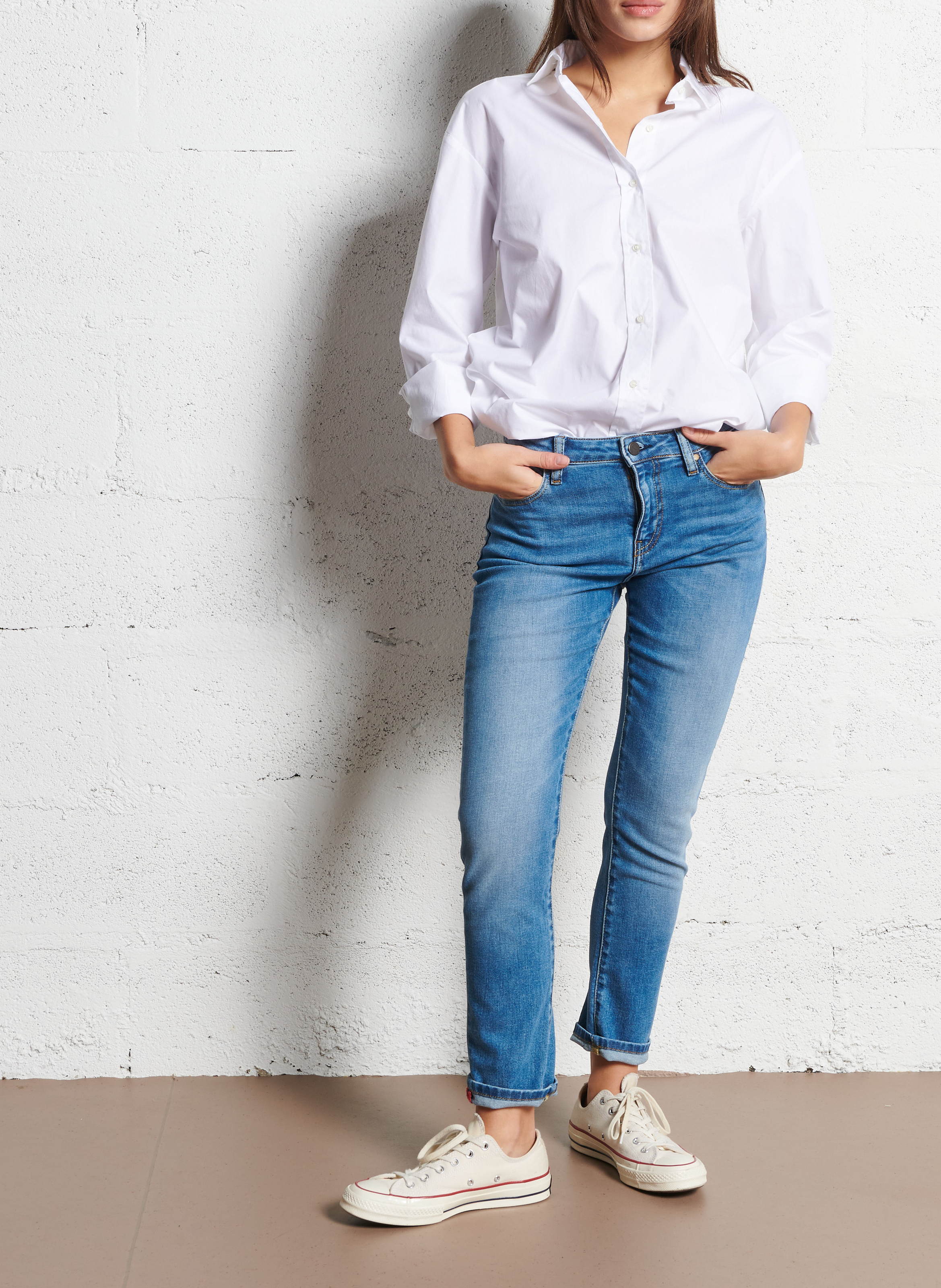 High Waist Slim Fit Jeans ACQUAVERDE Blau