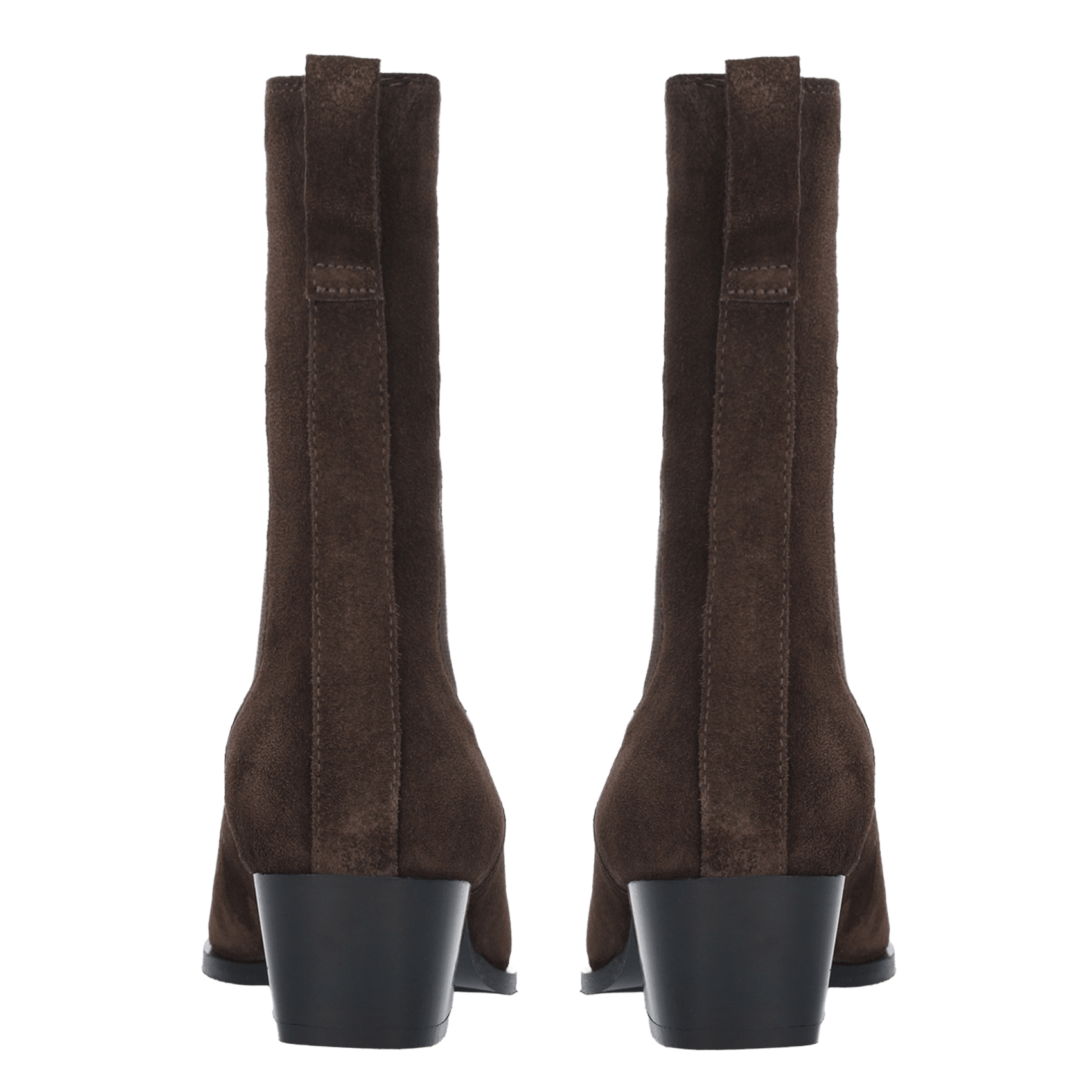 Stiefeletten mit eckiger Spitze aus Wildleder BIBI LOU Braun
