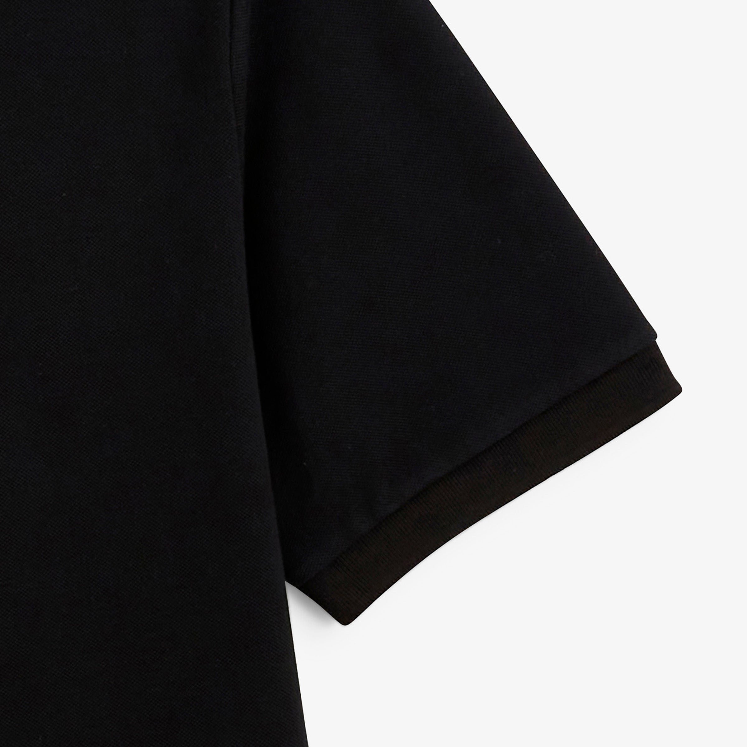 Short-sleeved cotton piqué polo SERGE BLANCO Black