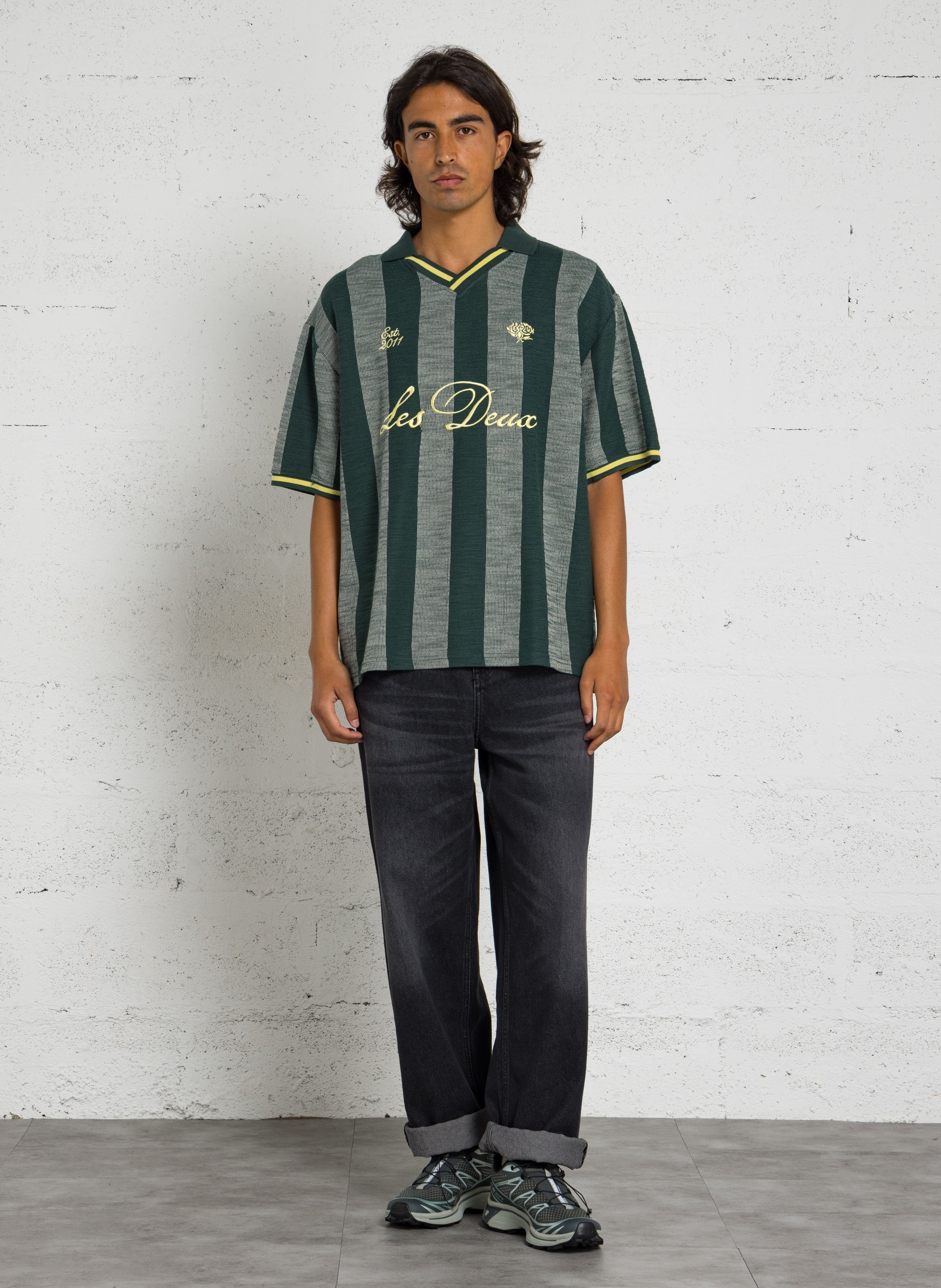 T-shirt oversize à rayures LES DEUX Vert