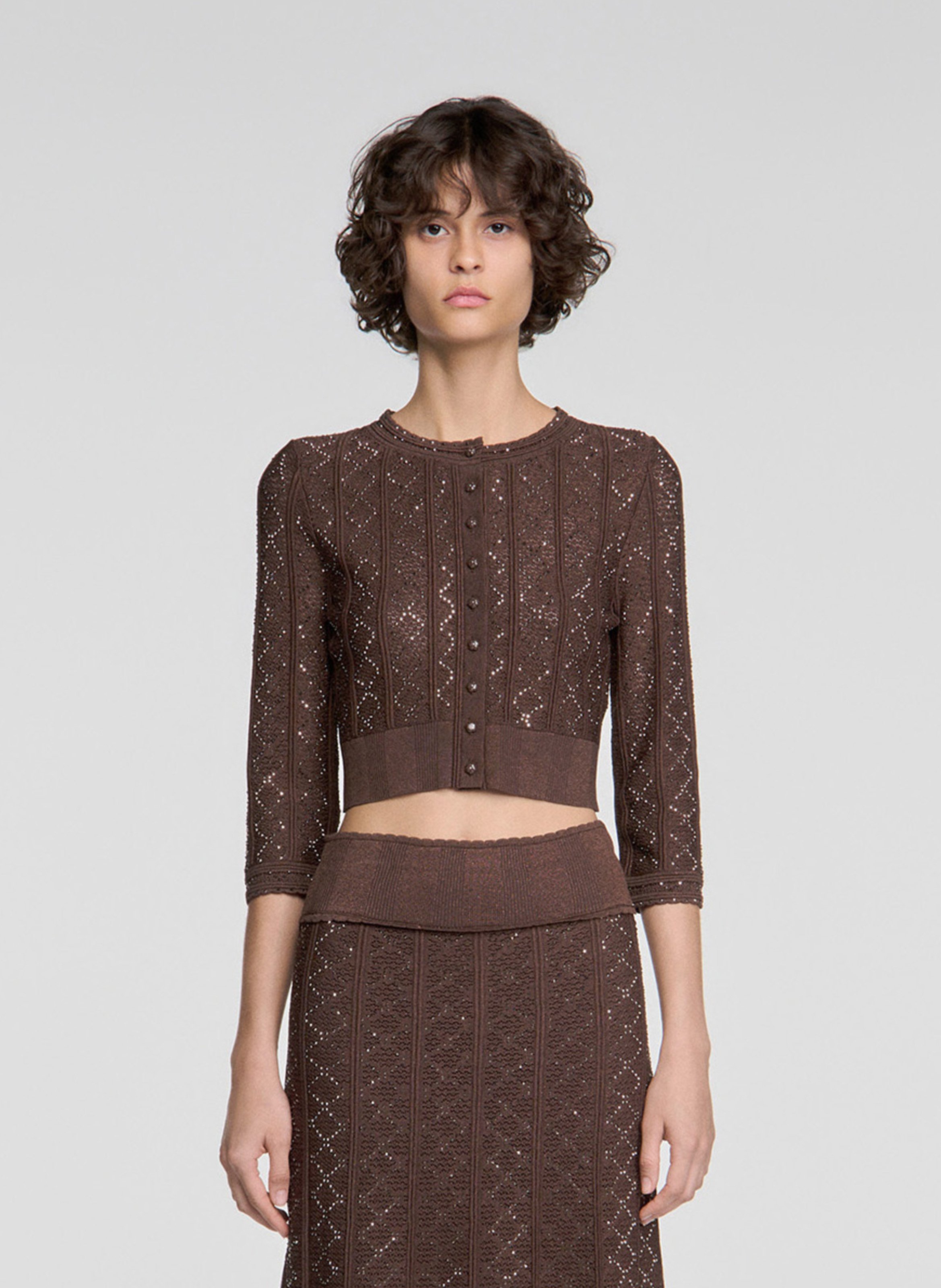Cardigan col rond  SANDRO