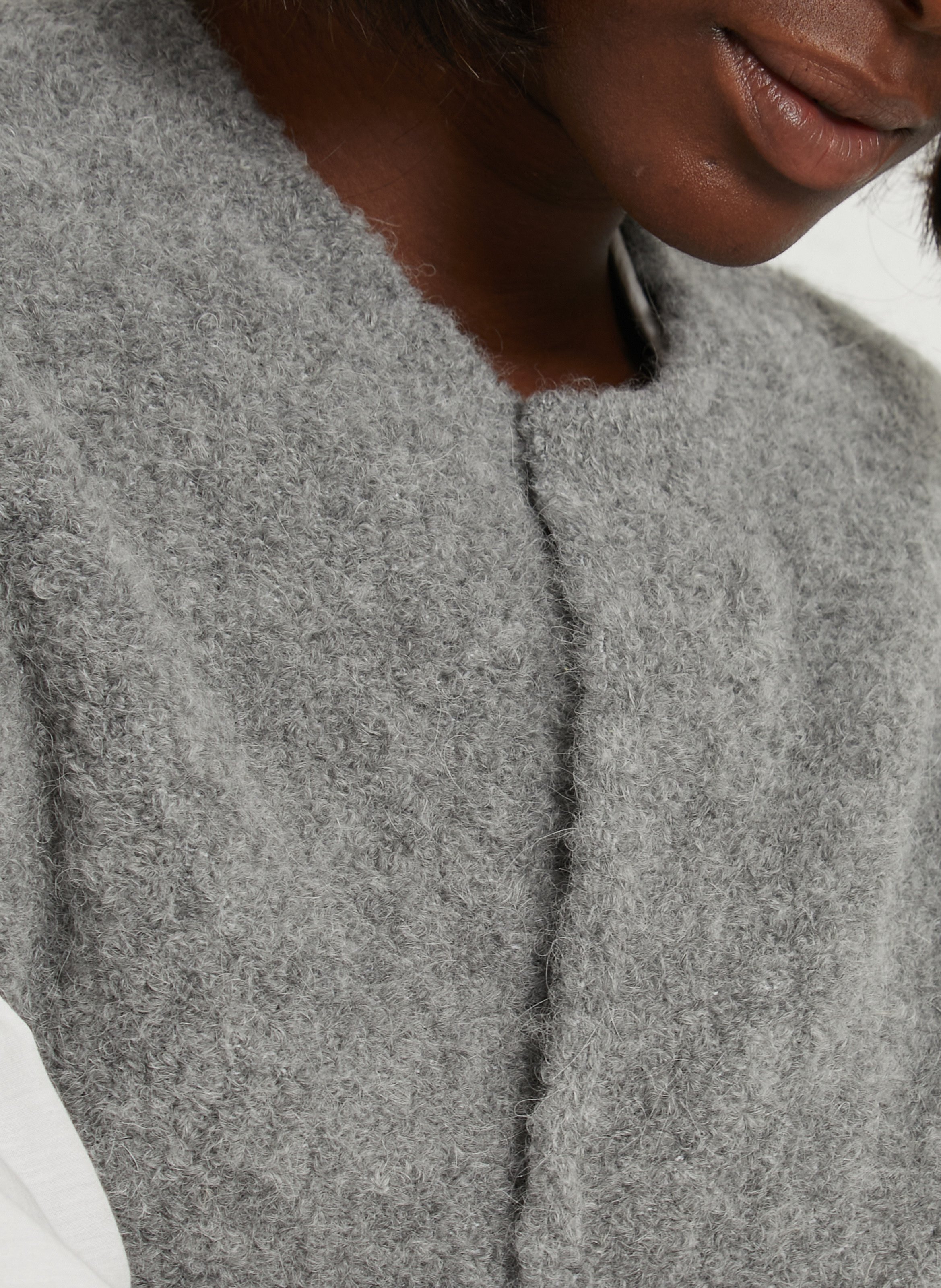 Straight cardigan DES PETITS HAUTS Grey