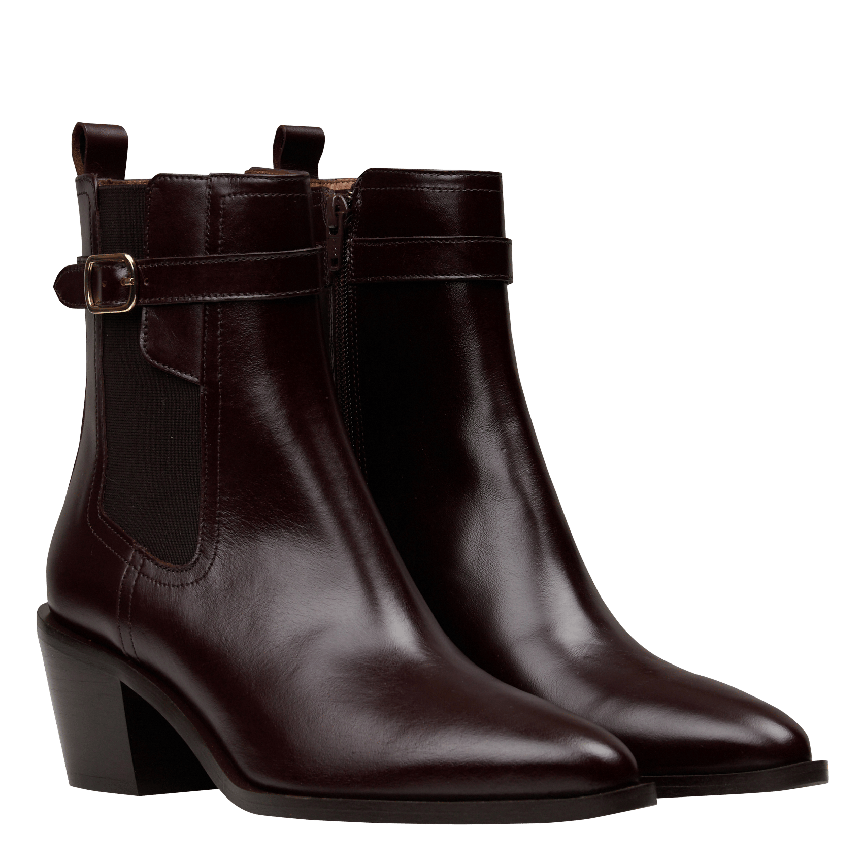 Lederstiefeletten MAISON 123 Braun
