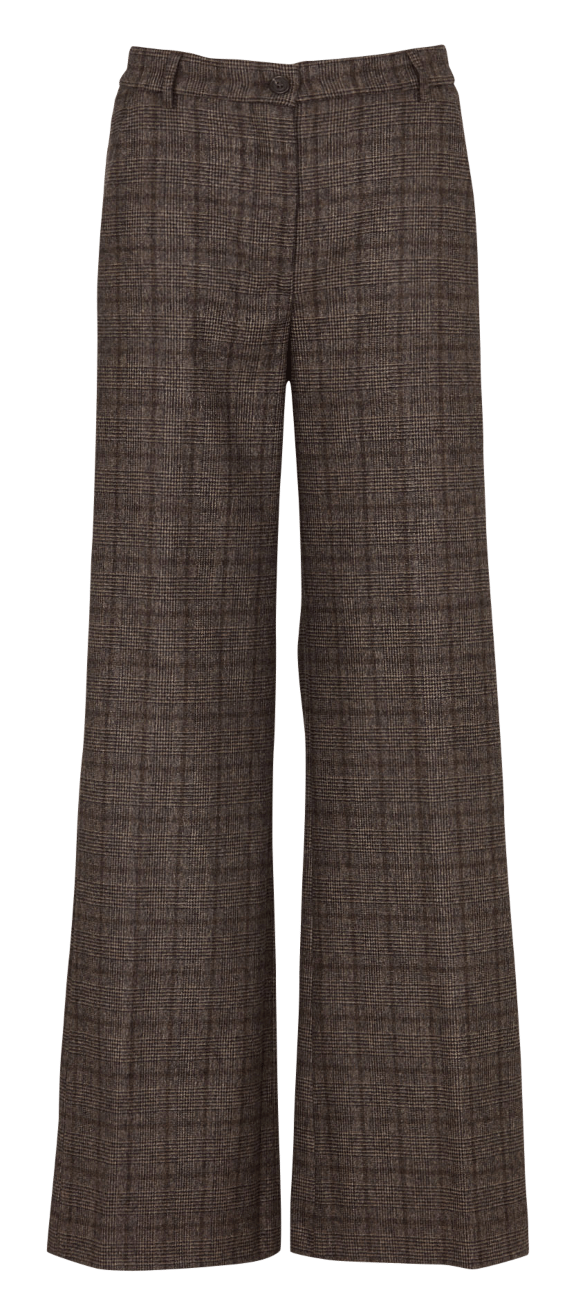 Pantalon droit en laine mélangée HARTFORD Marron
