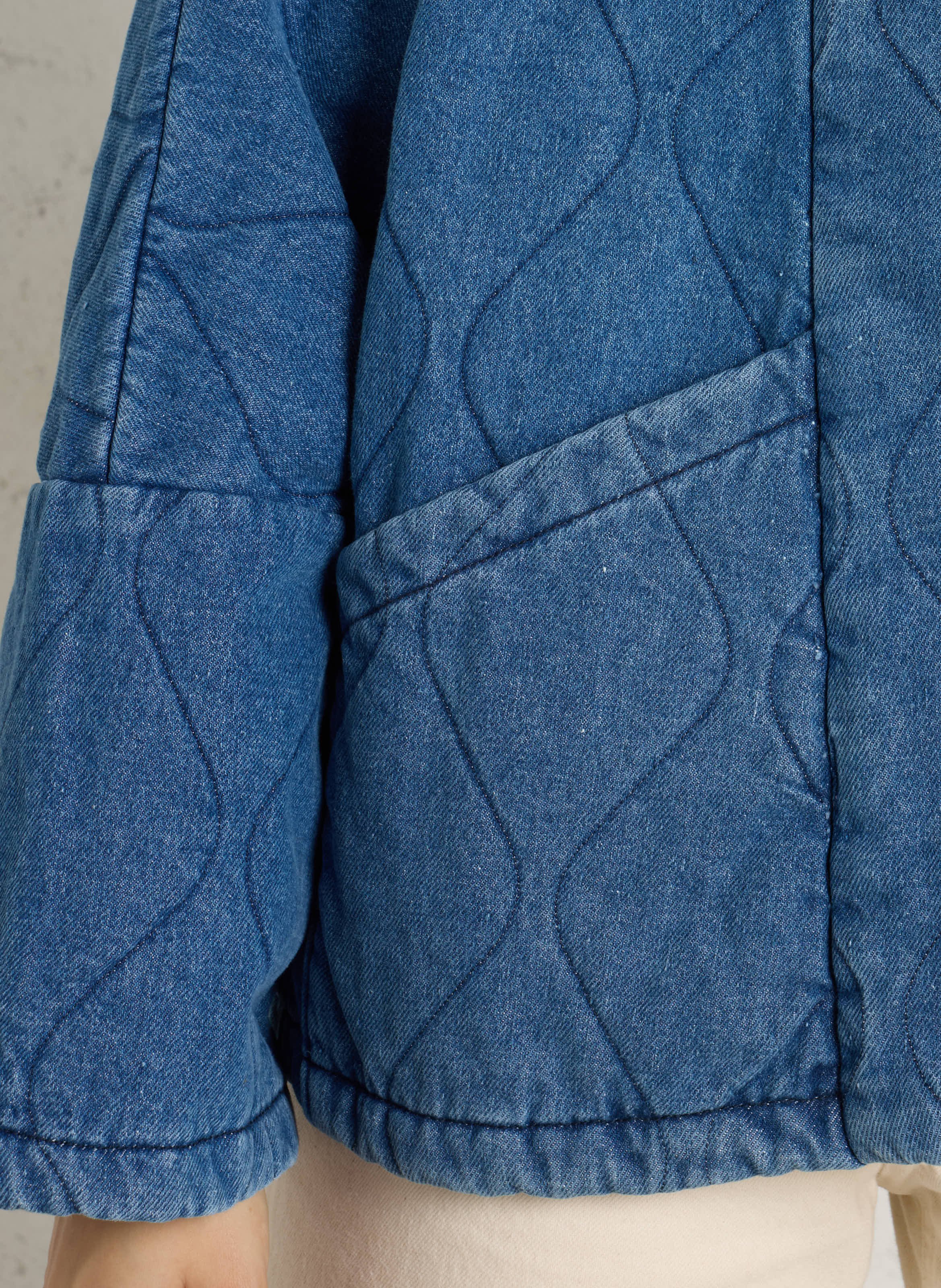 Steppjacke aus Baumwoll-Denim AOKYANOS Blau