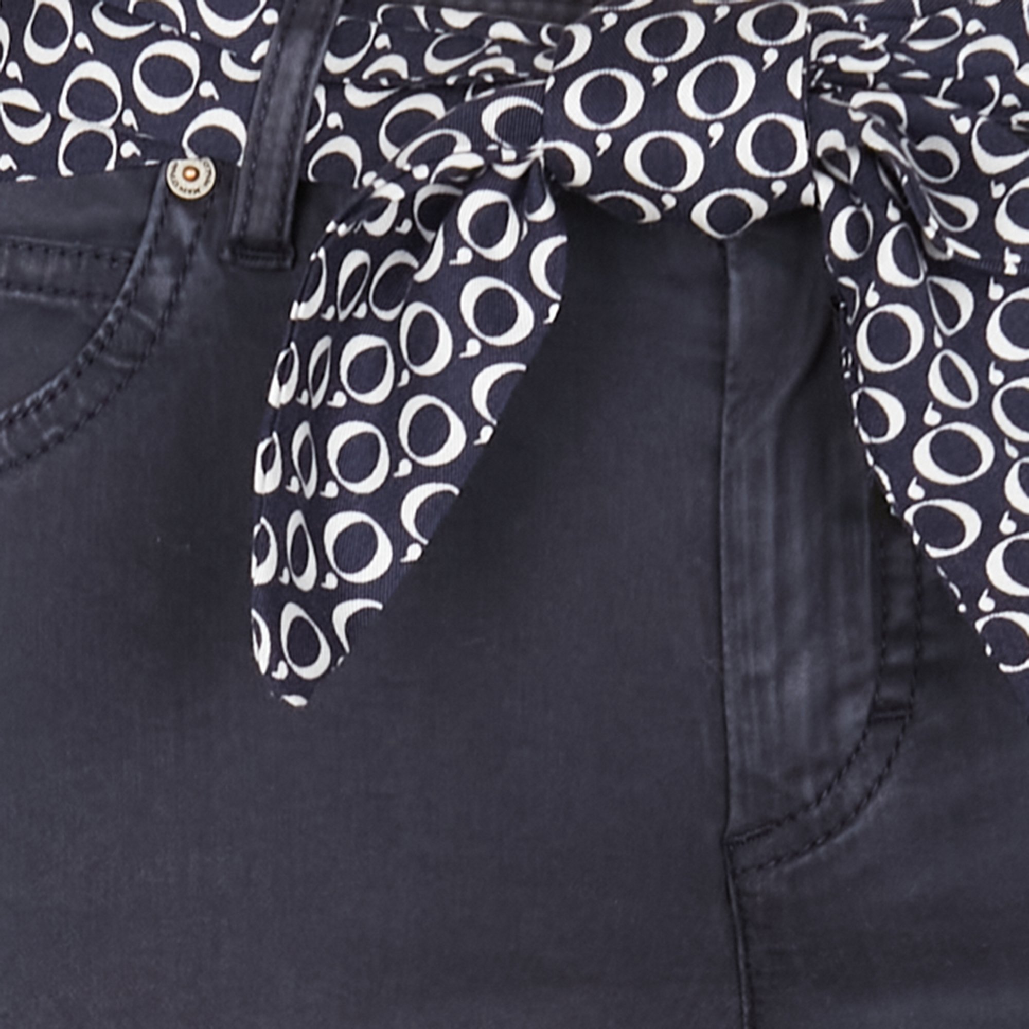 Slim-fit broek met ceintuur MARC O'POLO Blauw