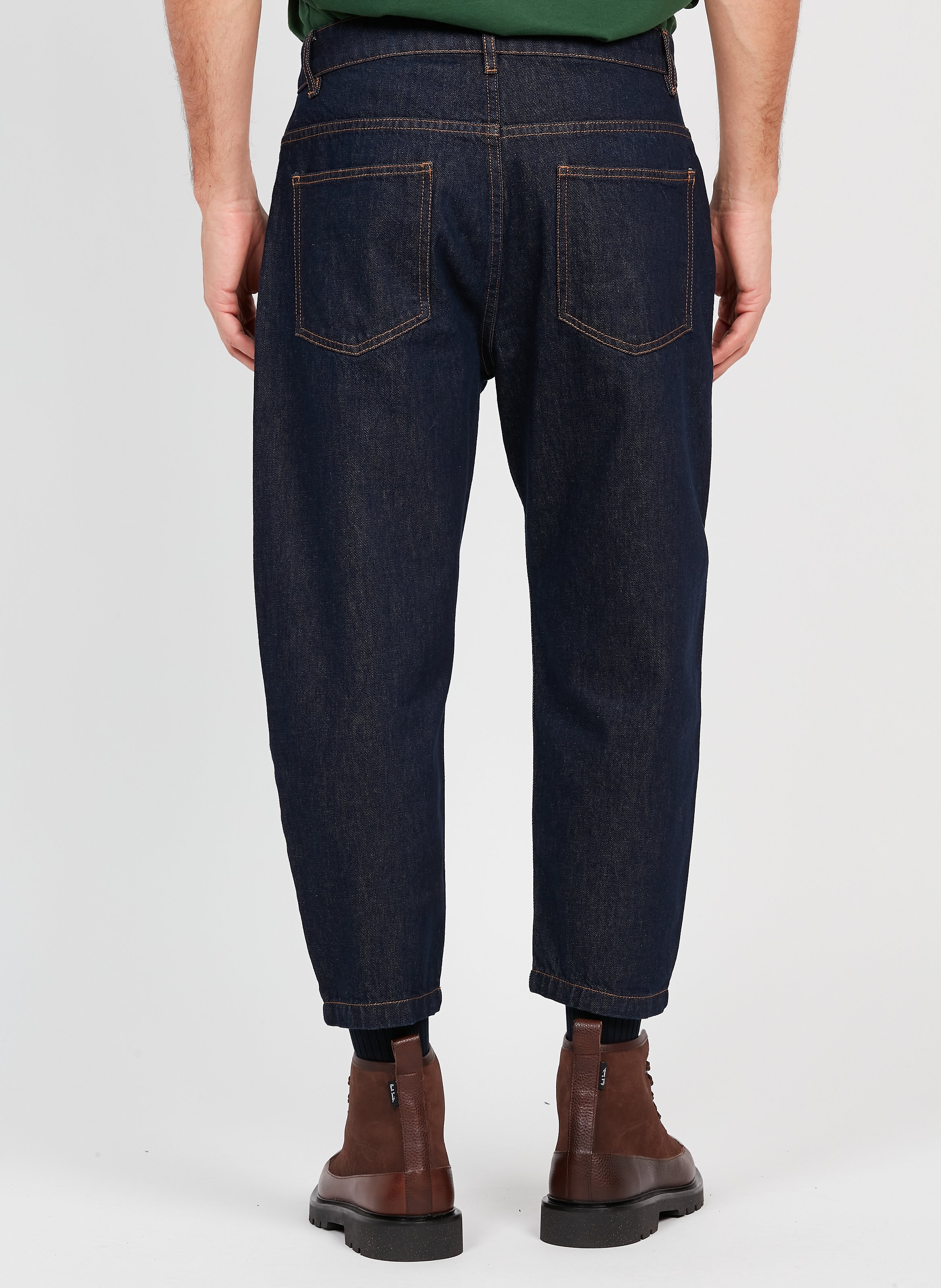 Loose-fit, katoenen jeans SAISON 1865 Blauw