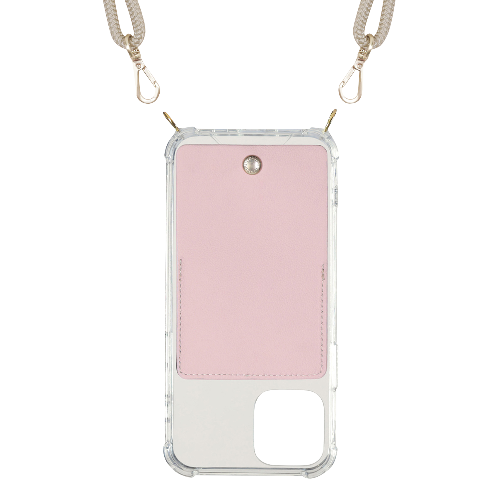 iPhone case with leather pocket LOUVINI PARIS Pink