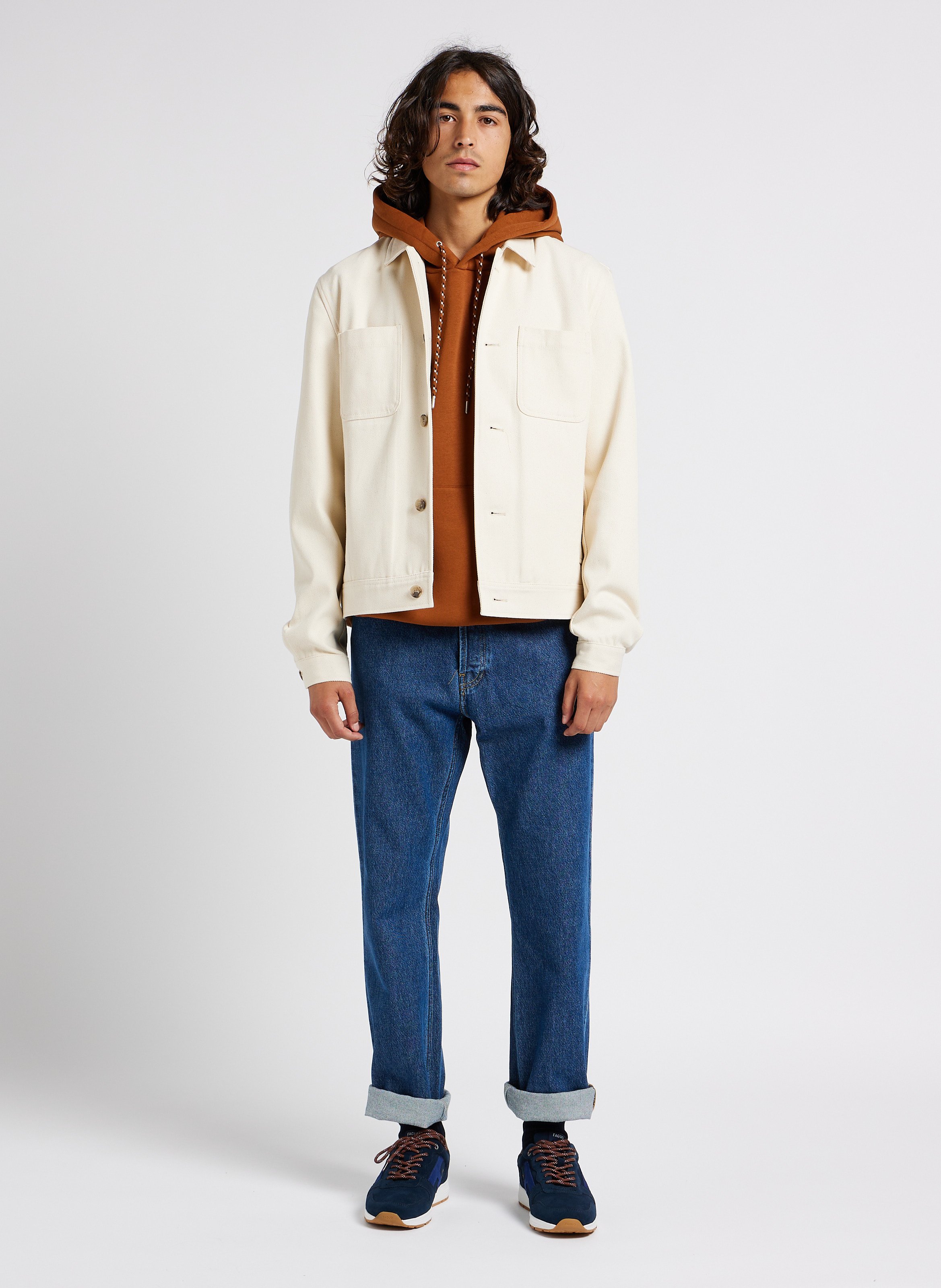 Veste col classique en coton LES DEUX Beige