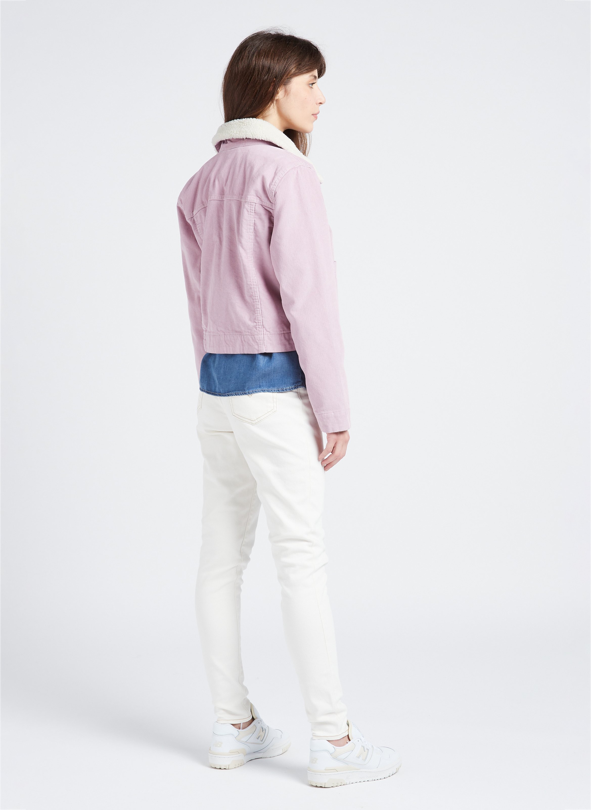 Skinny jeans met hoge taille Wit