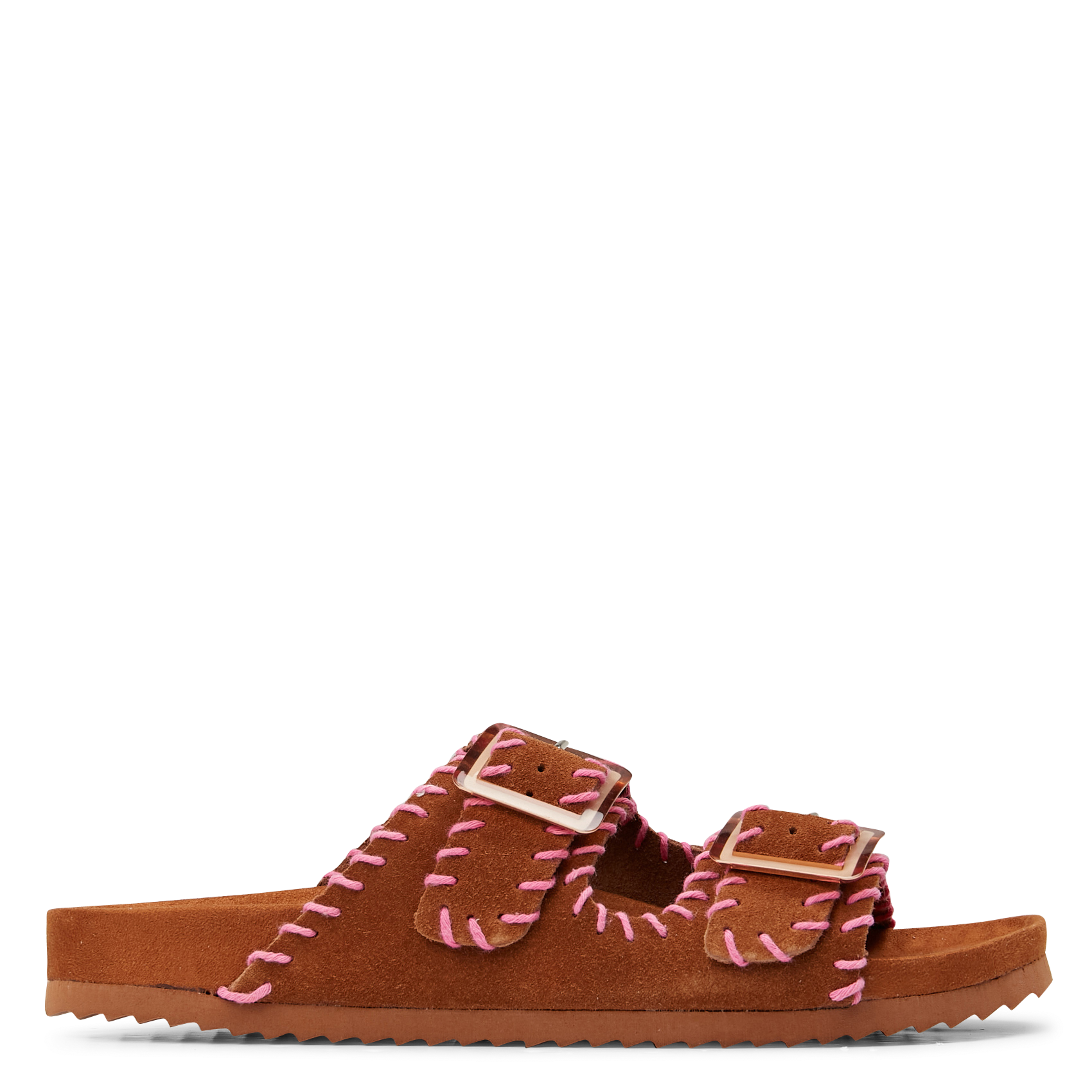 Flache Mules aus Veloursleder COLORS OF CALIFORNIA Beige