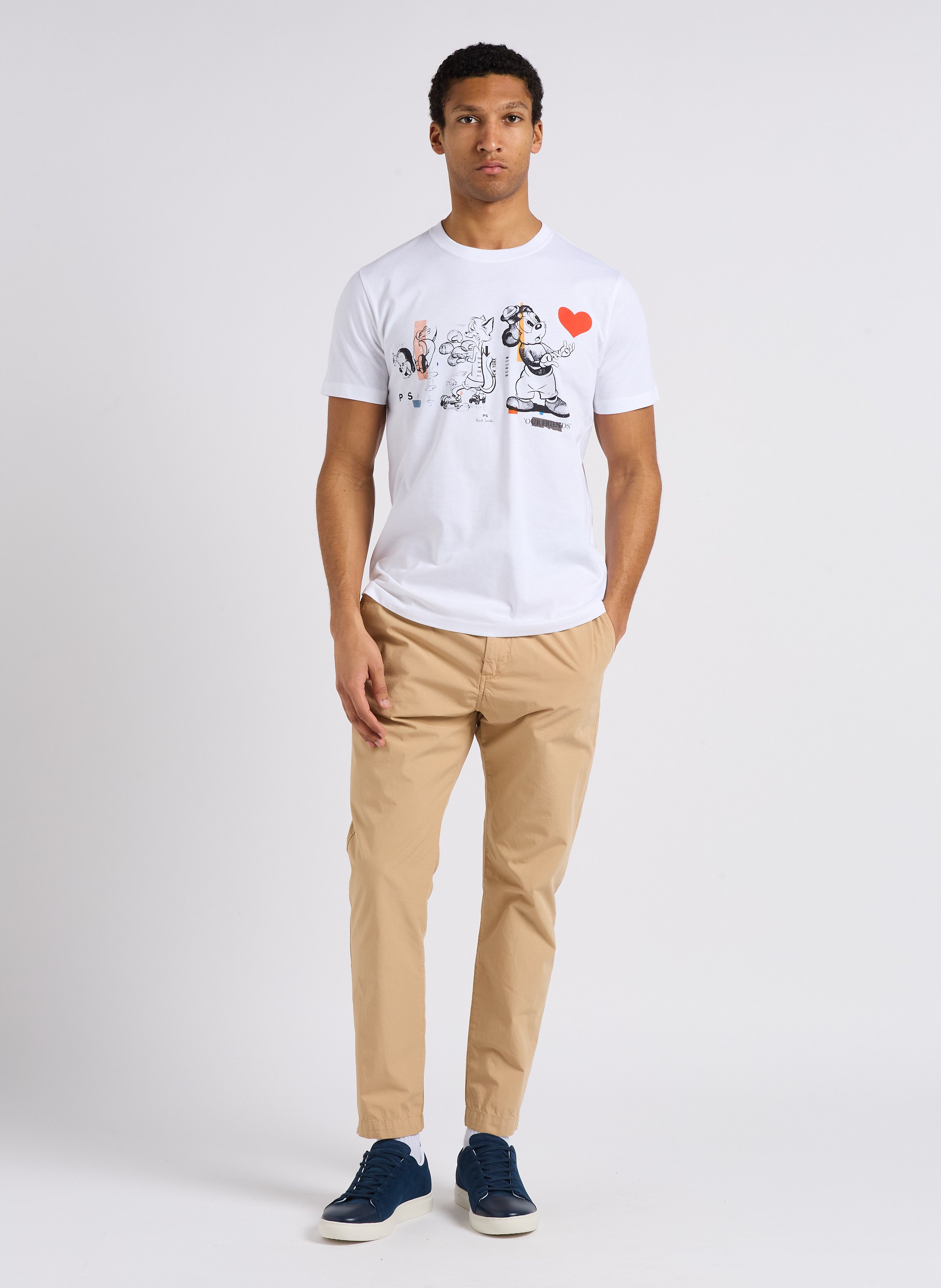 Straight-leg organic cotton pants PAUL SMITH Brown