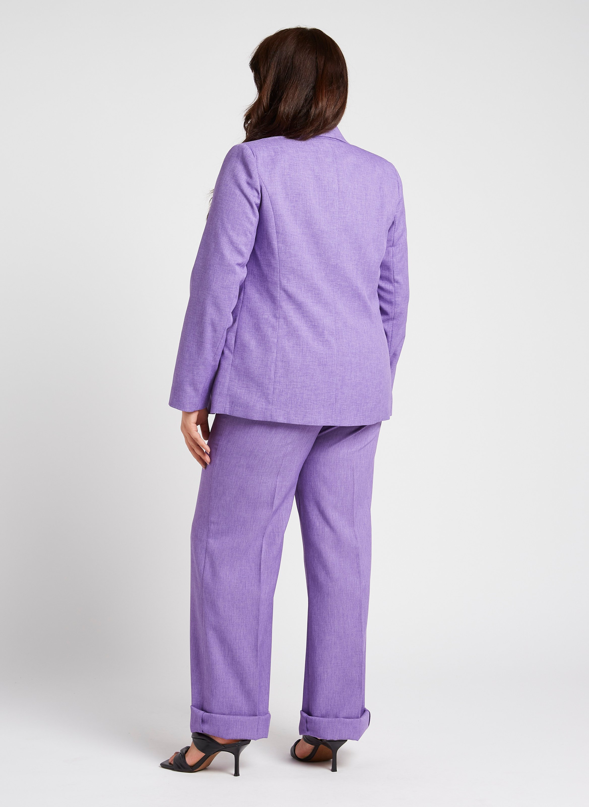 Pantalon taille haute ample PERSONA by Marina Rinaldi Violet