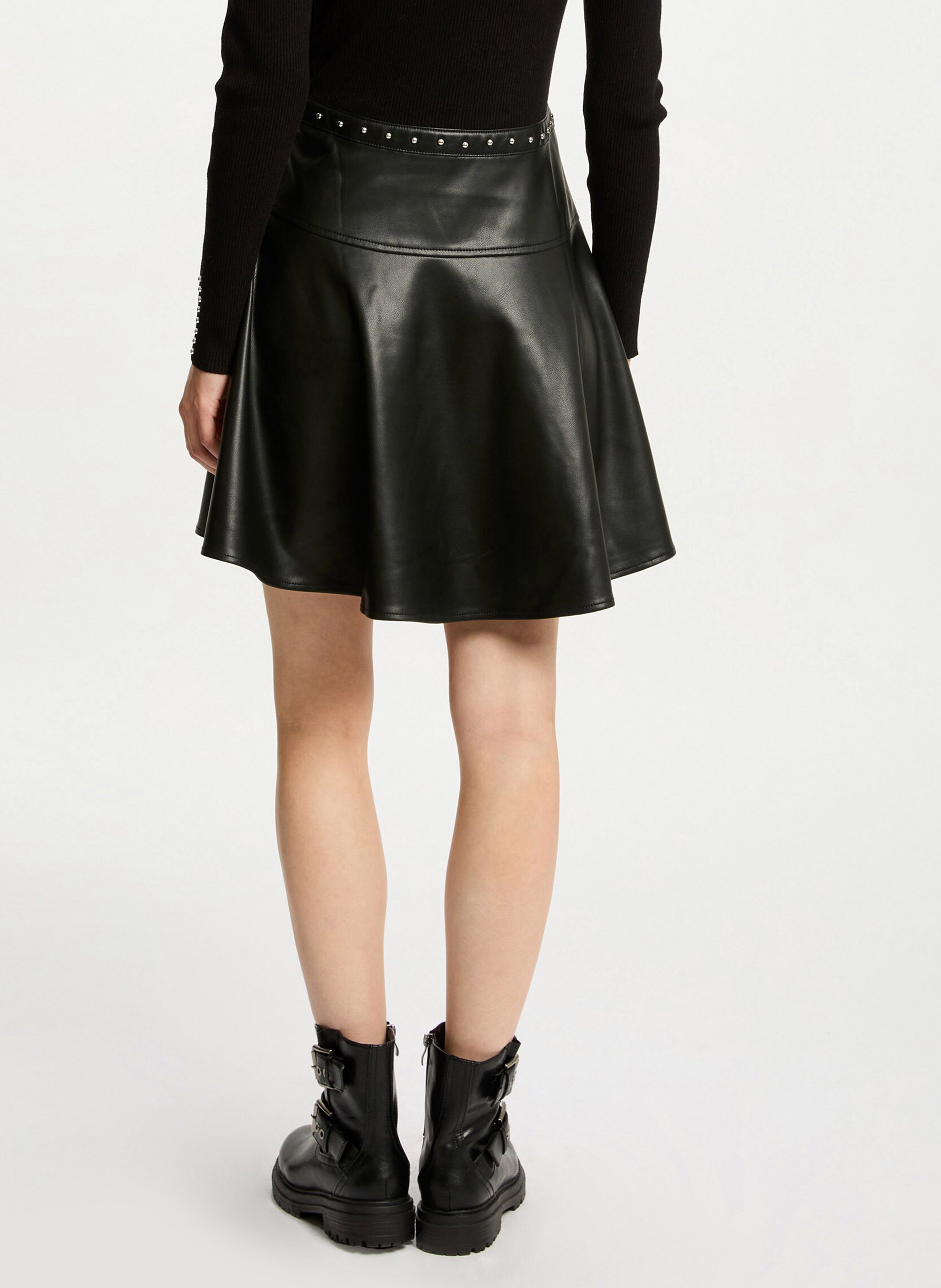 Robe courte patineuse 2-en-1 MORGAN Noir