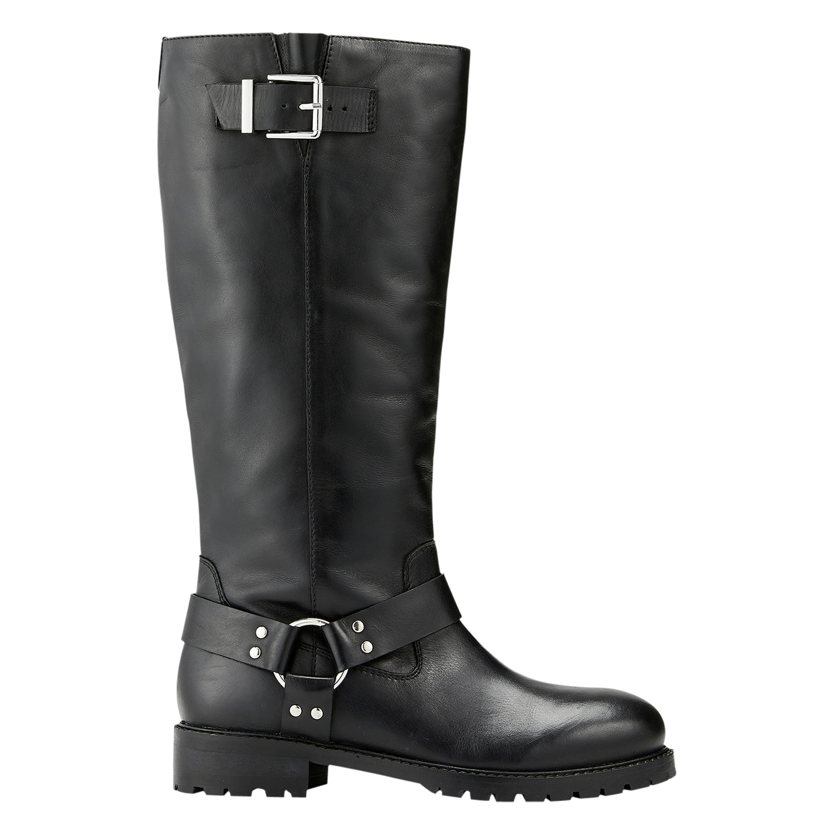 Grooved leather boots COSMOPARIS Black