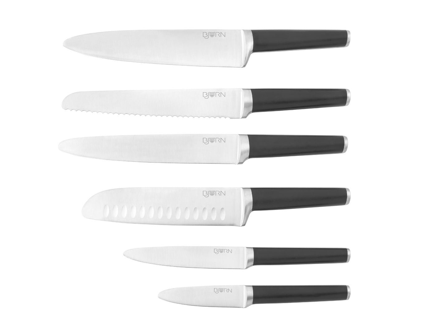 Jona kitchen knives - 6 pieces BJORN Black