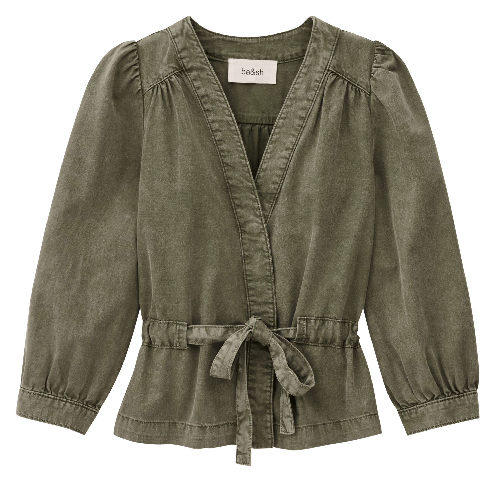 Denim portemonnee top BA&SH Kaki