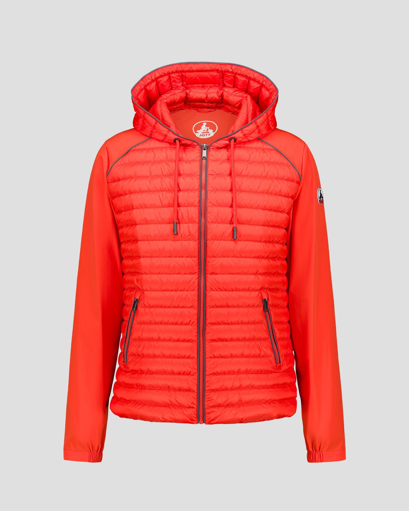 Bi-material padded jacket "Stride" JOTT Red
