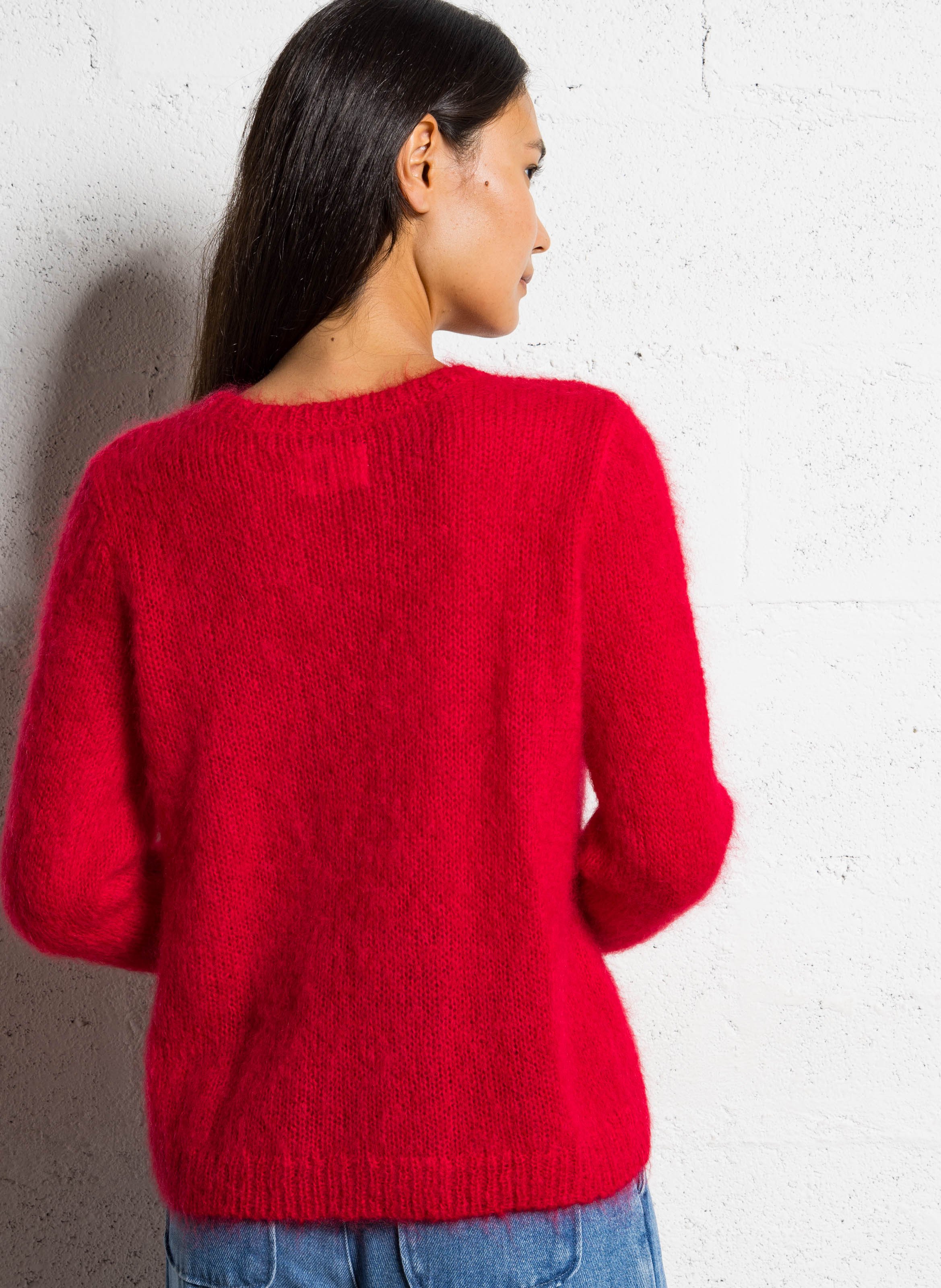 Alpaca wool sweater DES PETITS HAUTS Red