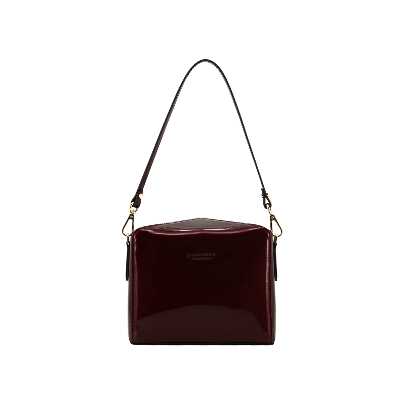 Shoulder bag - synthetic and leather POURCHET Red