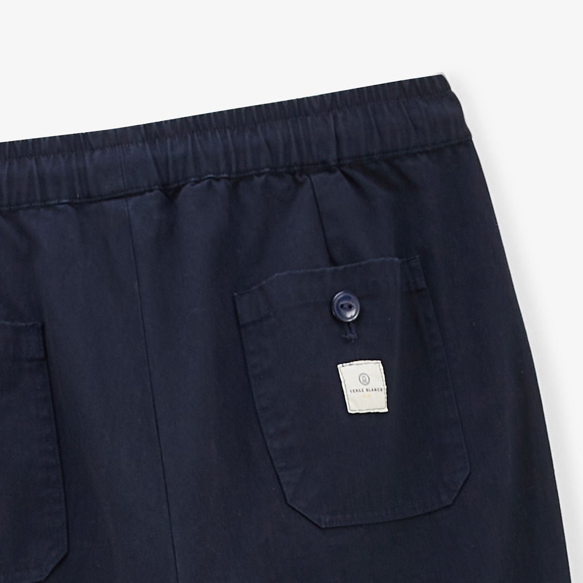 Tapered cut pants with elastic waistband SERGE BLANCO Blue