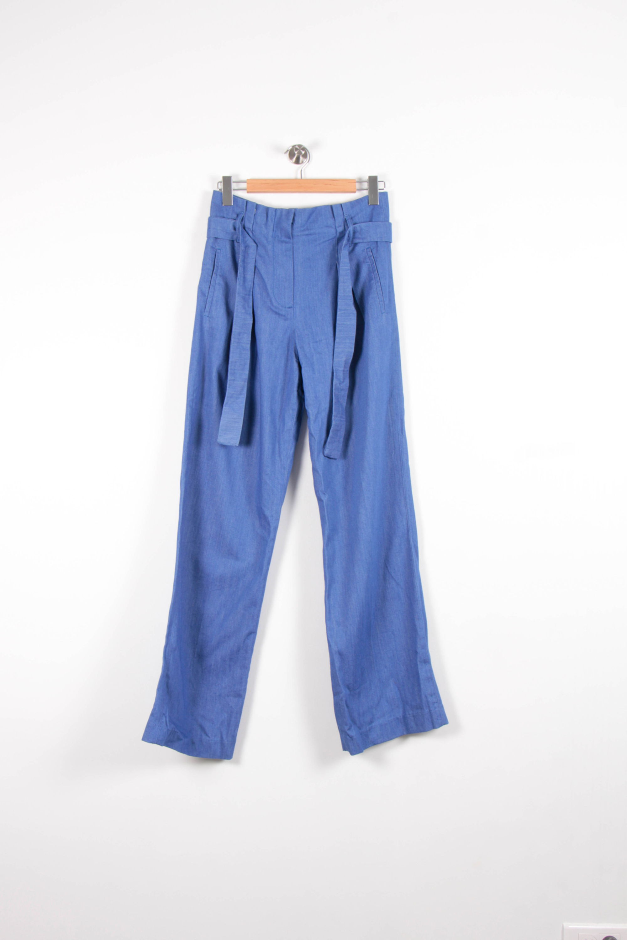 Cropped slim jeans with studs SEZANE - Seconde main Blue