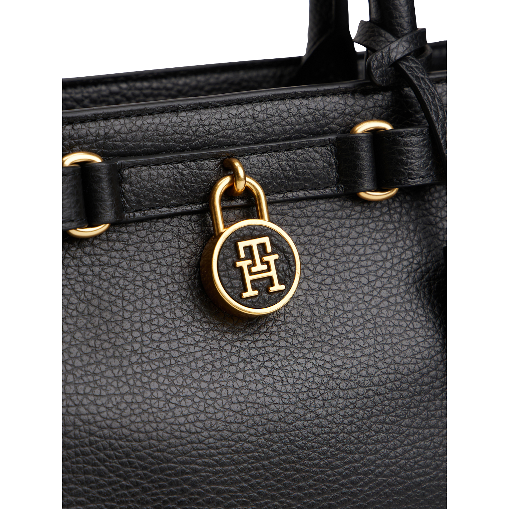 Sac à main en cuir grainé TOMMY HILFIGER Noir