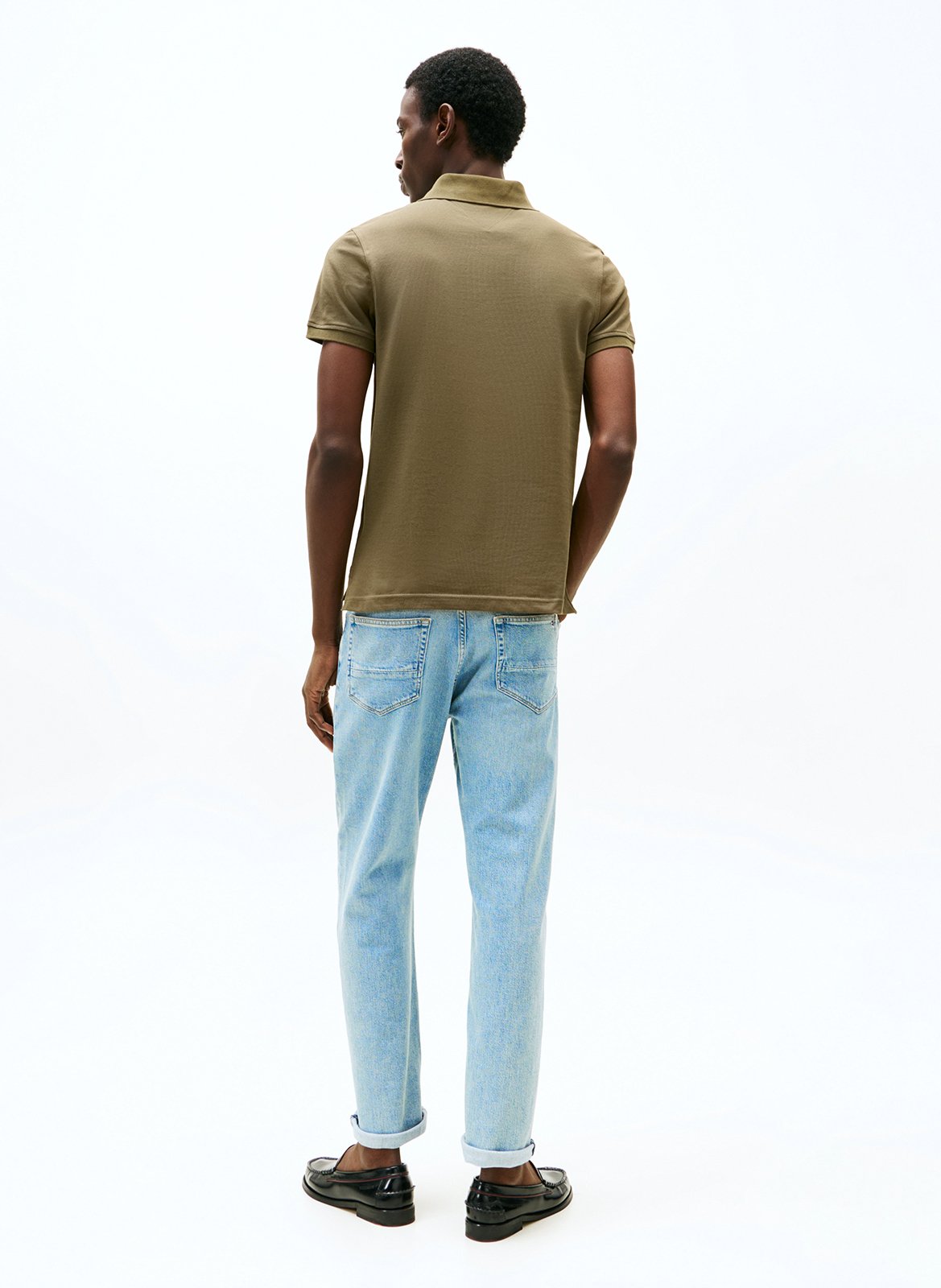 Slim-fit organic cotton polo shirt TOMMY HILFIGER Khaki