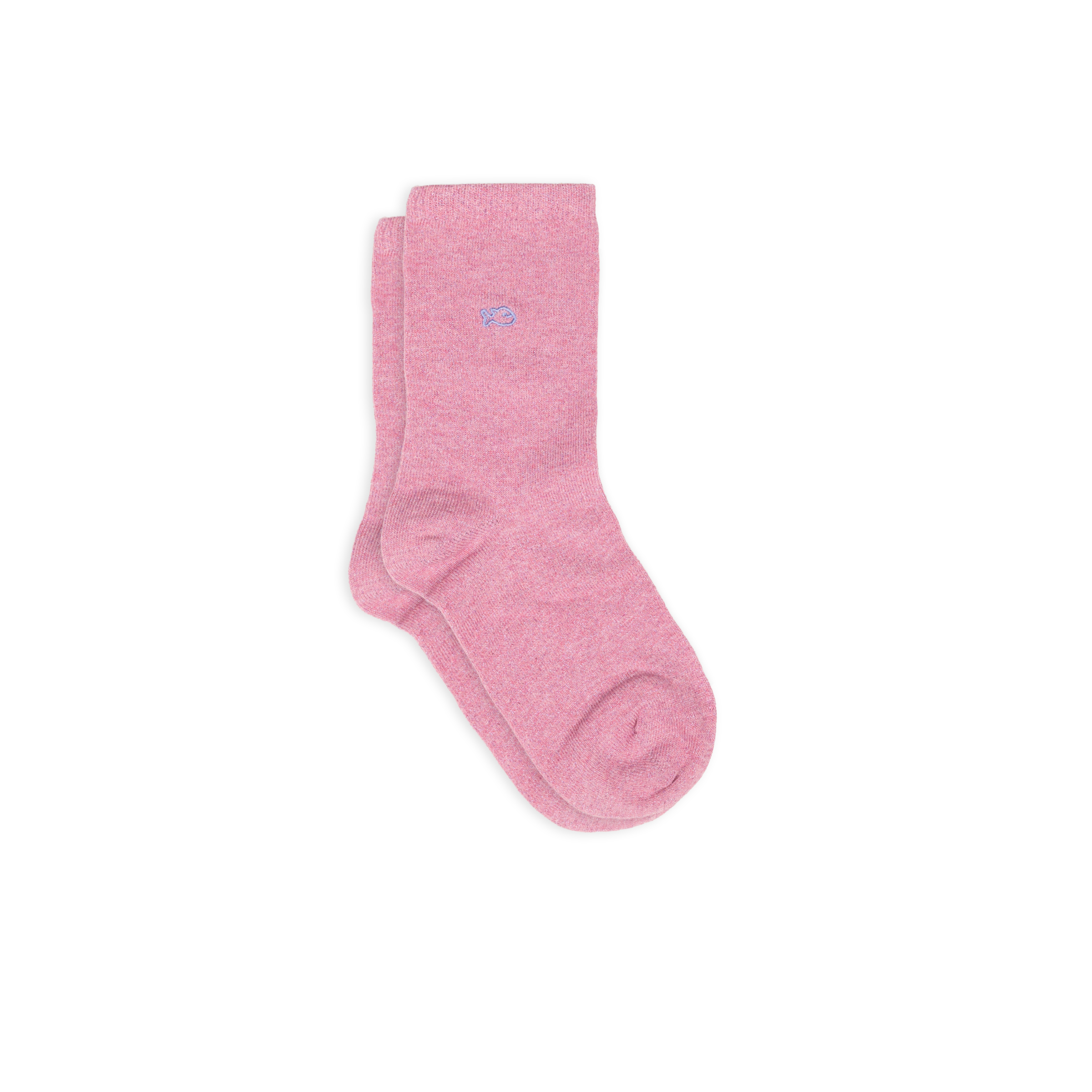 Solid Combed Cotton Glittery Socks BILLYBELT Pink
