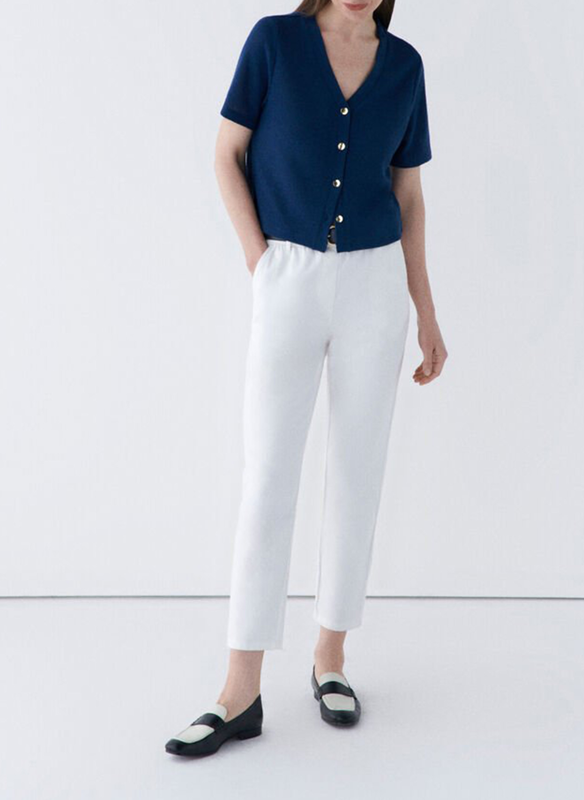 Top col v CAROLL Bleu