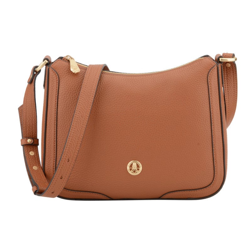 Crossbody bag in cowhide leather Brown