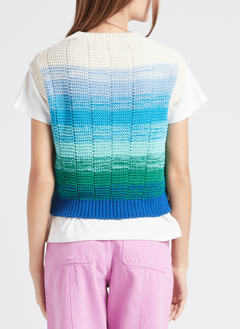 Straight recycled cotton-blend round-neck sweater INDEE Green