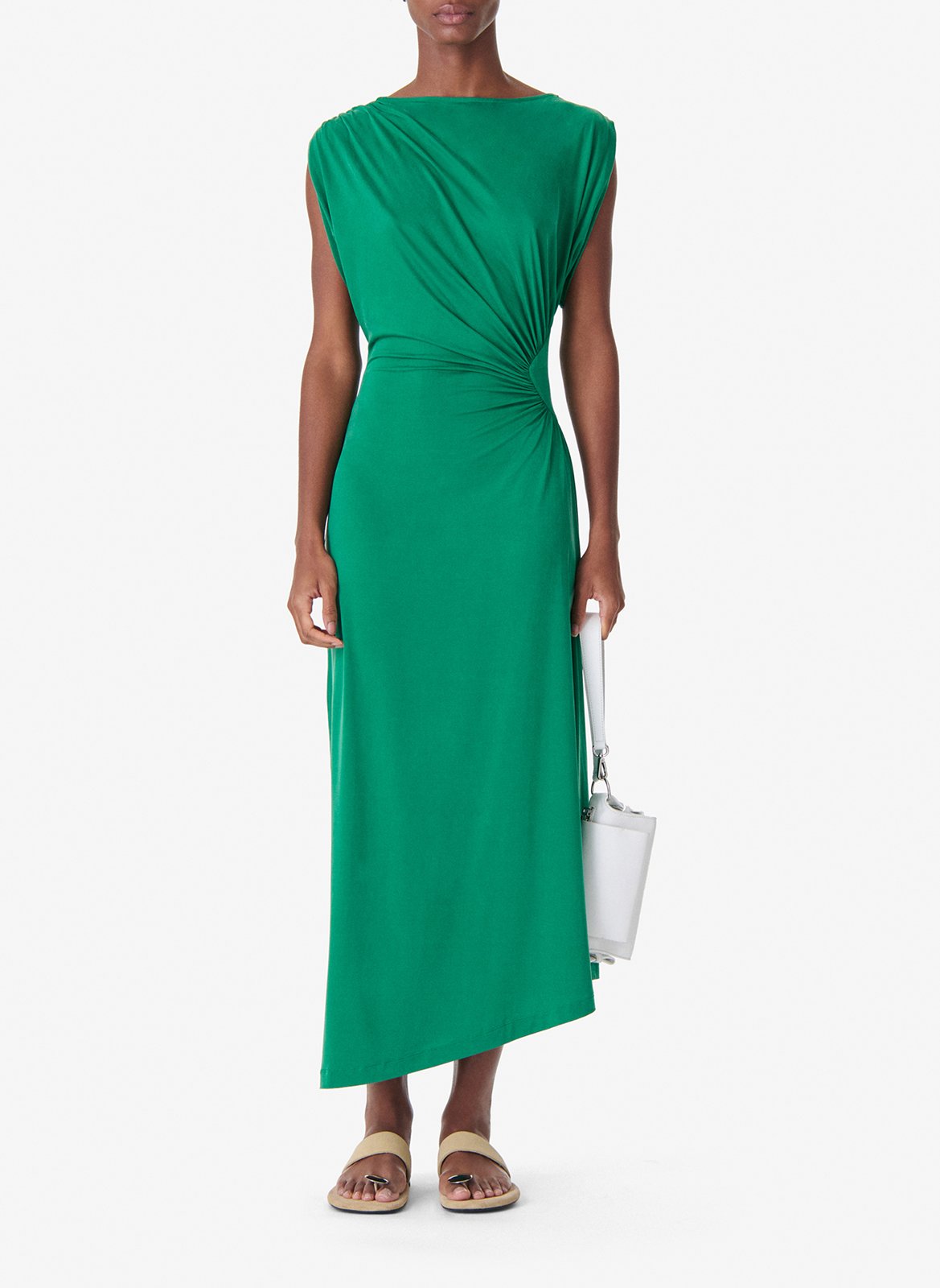 Lange jurk met ronde hals IRO Groen