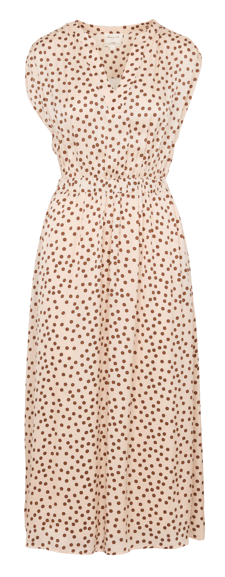 Robe longue col V à pois MAISON 123 Blanc