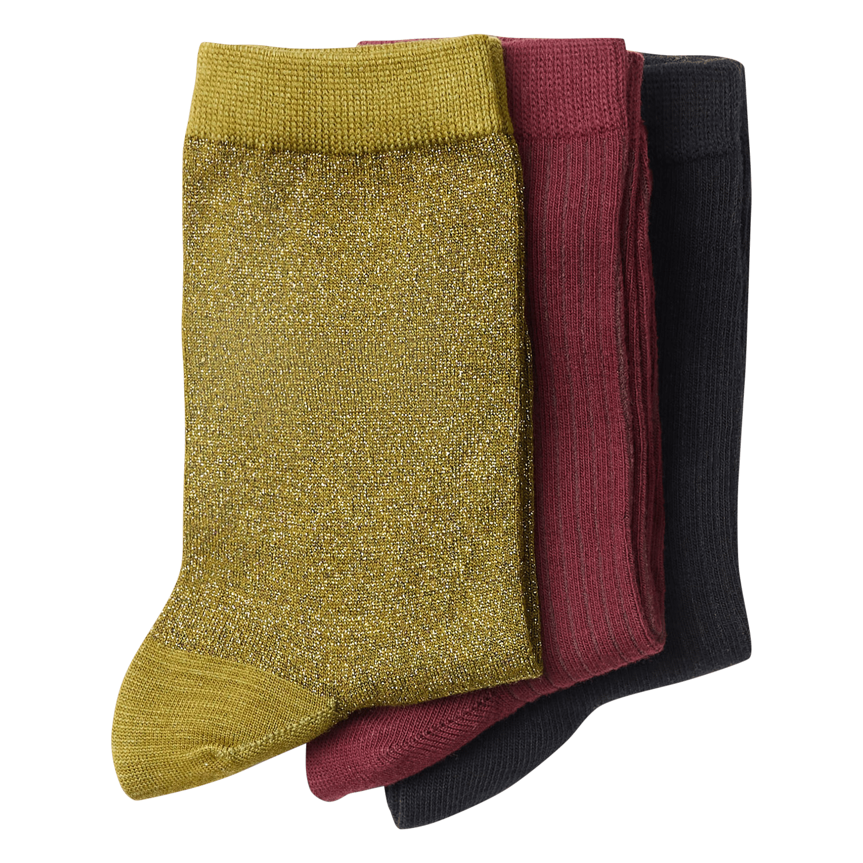 Pack 3 chaussettes en coton bio SELECTED Vert