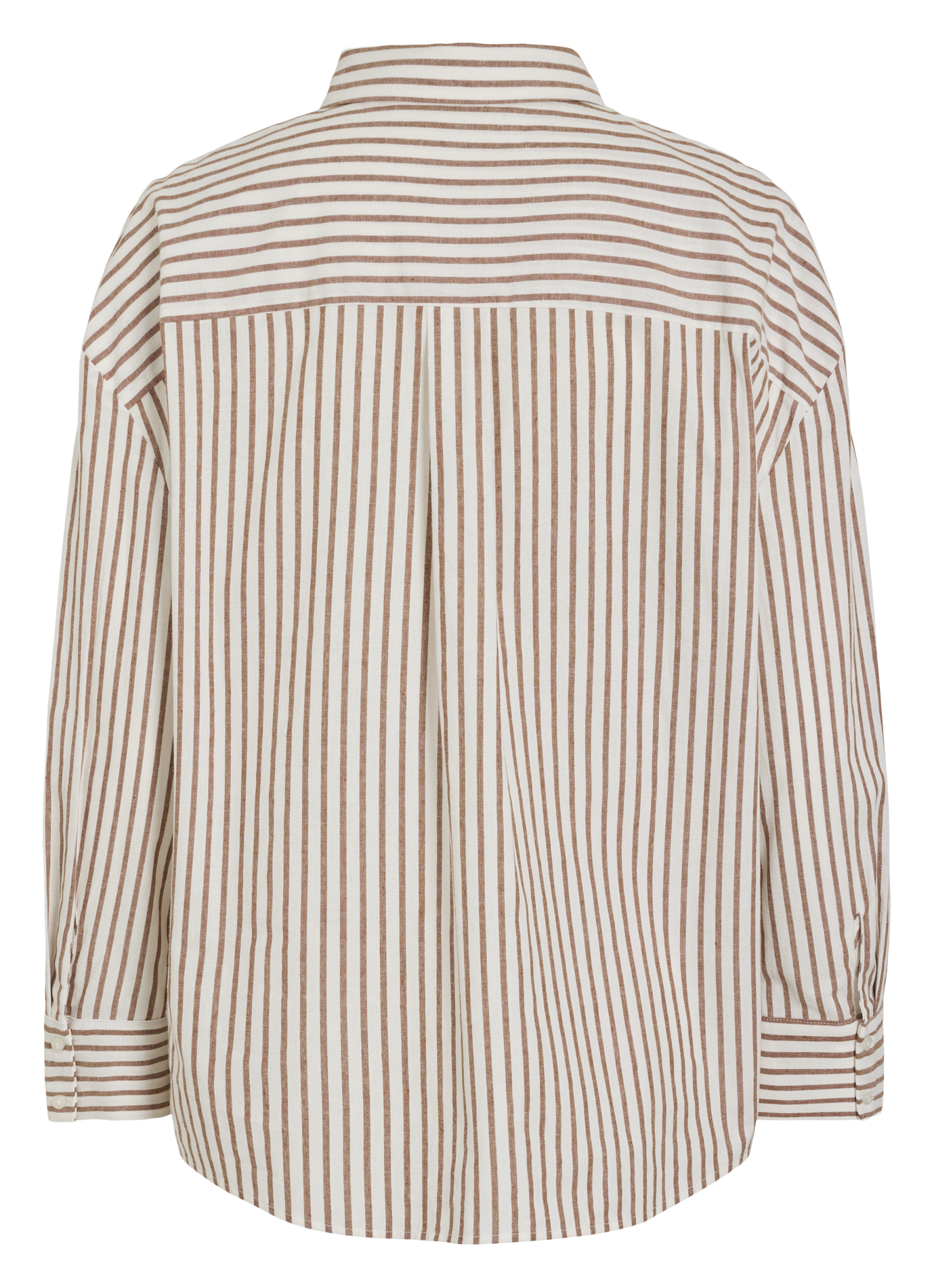 Oversized organic cotton shirt with classic collar VILA White