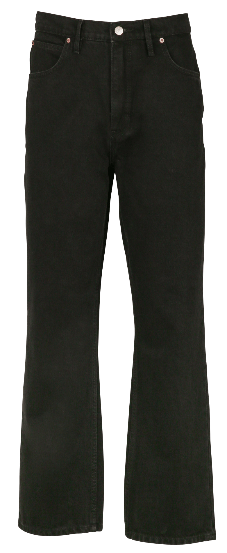 Jean droit taille haute uni SOLID Bleu