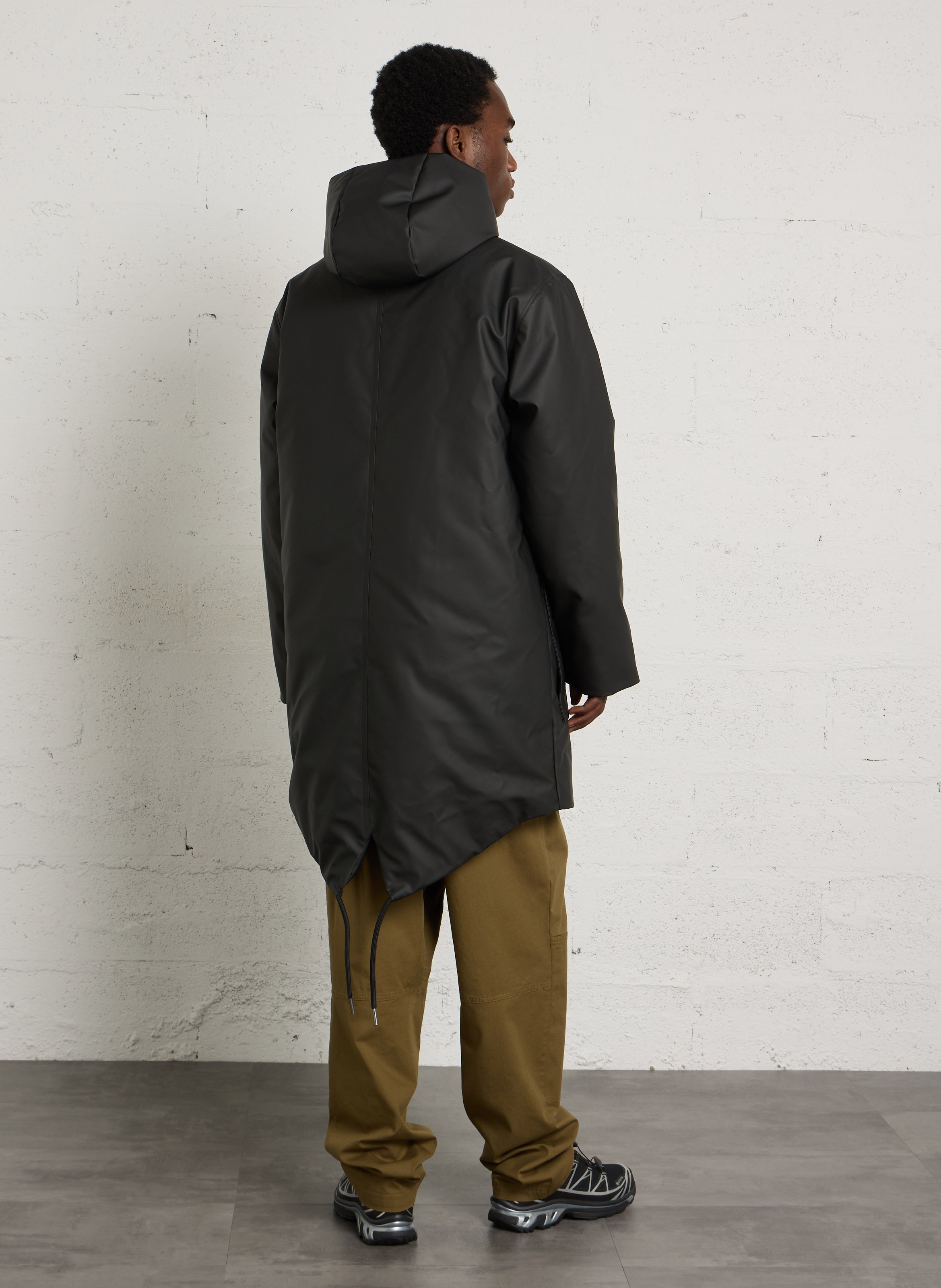 Straight-cut hooded parka RAINS Black