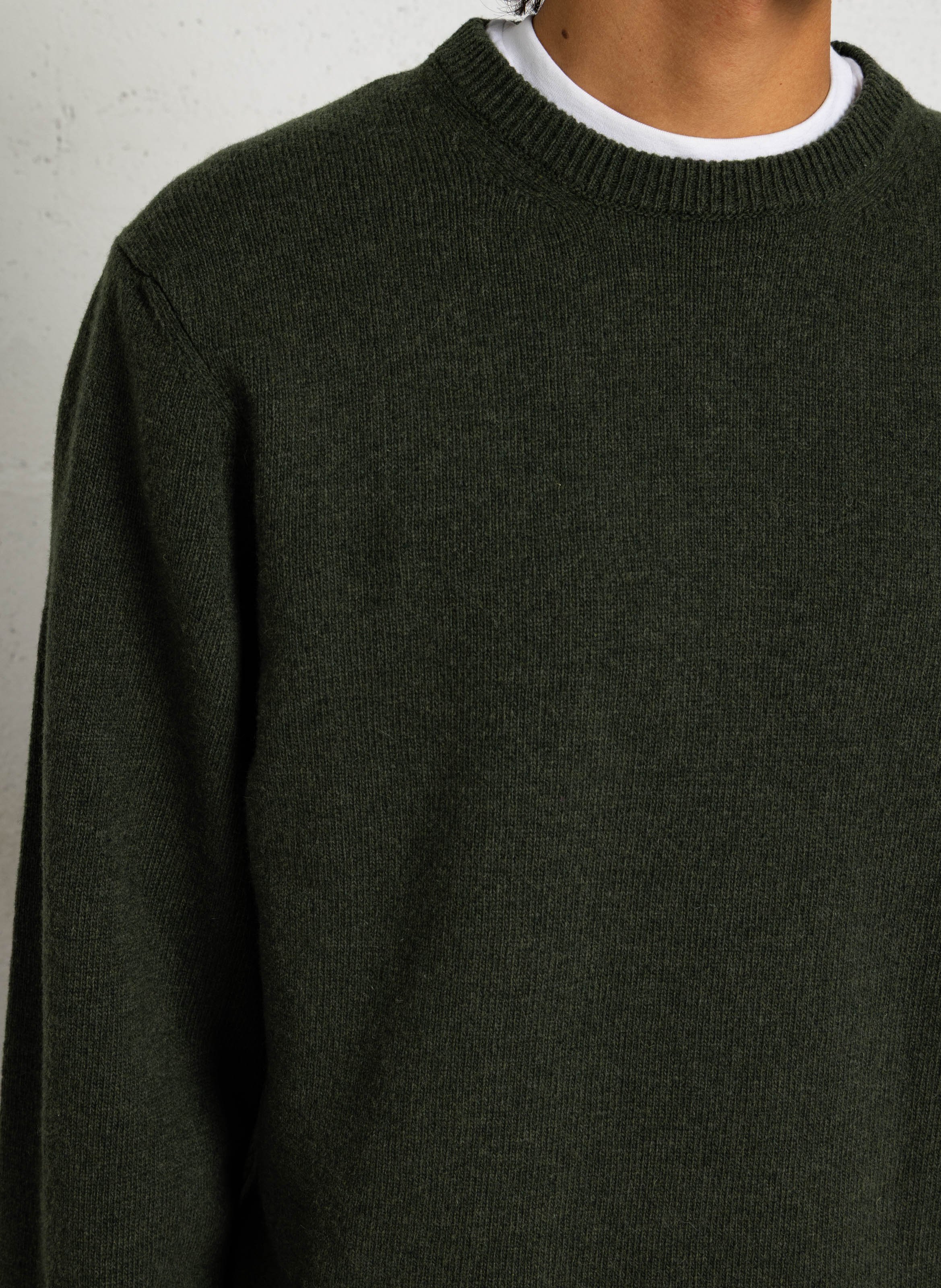 Pull col rond en laine mélangée CASUAL FRIDAY Beige