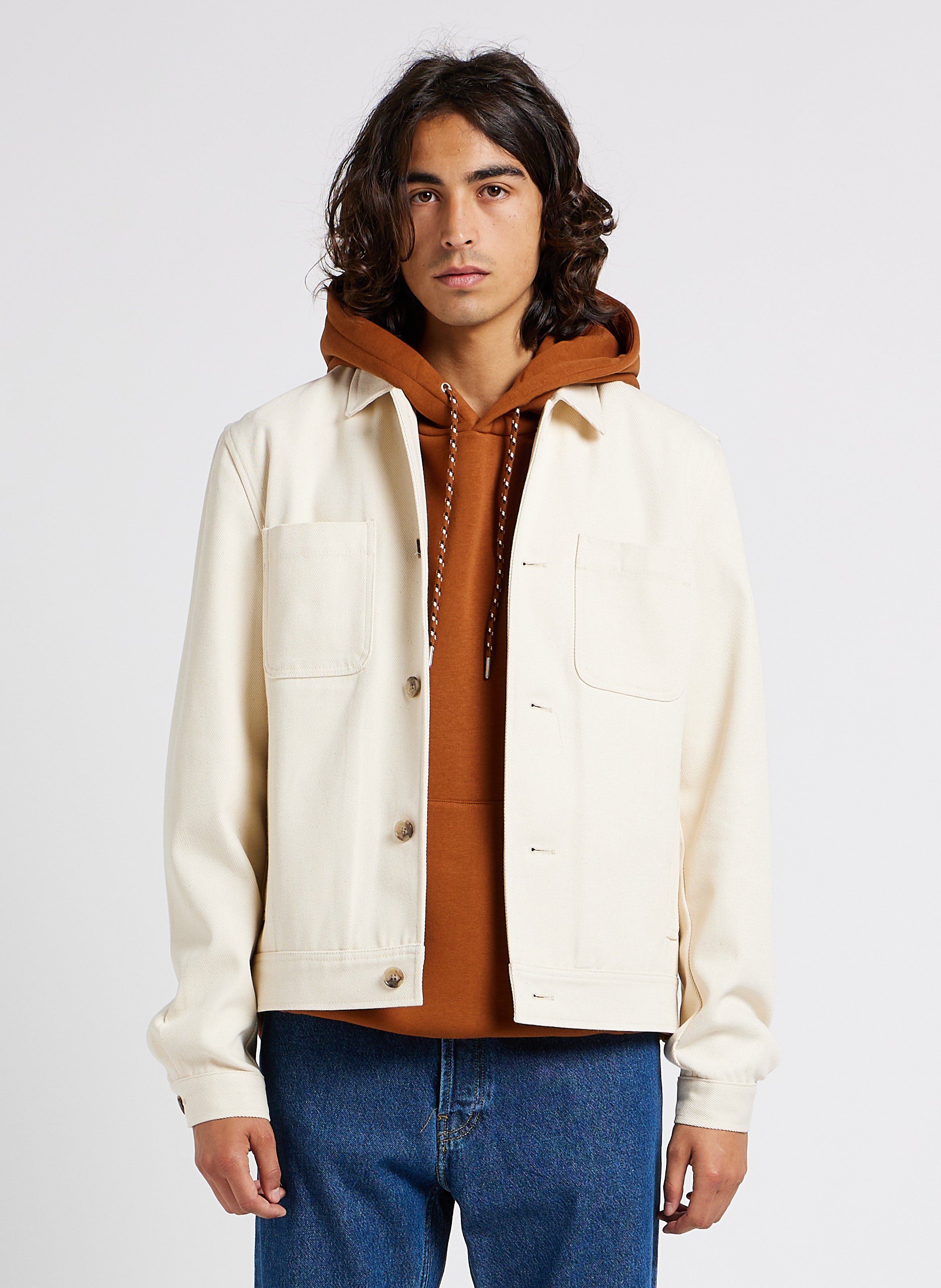Veste col classique en coton LES DEUX Beige