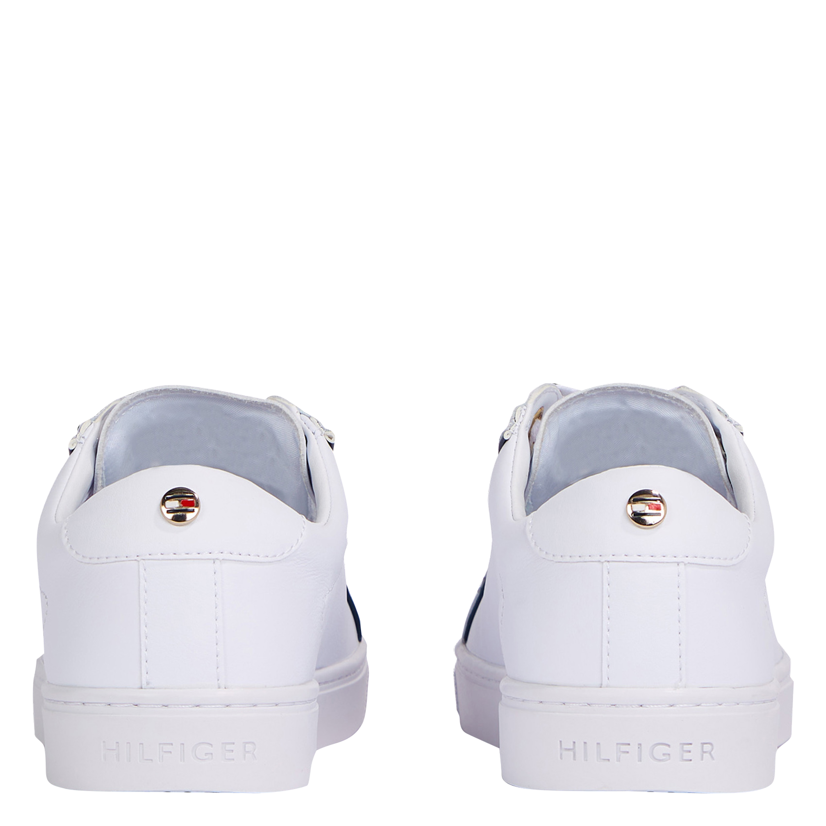 Low-top leather sneakers TOMMY HILFIGER White