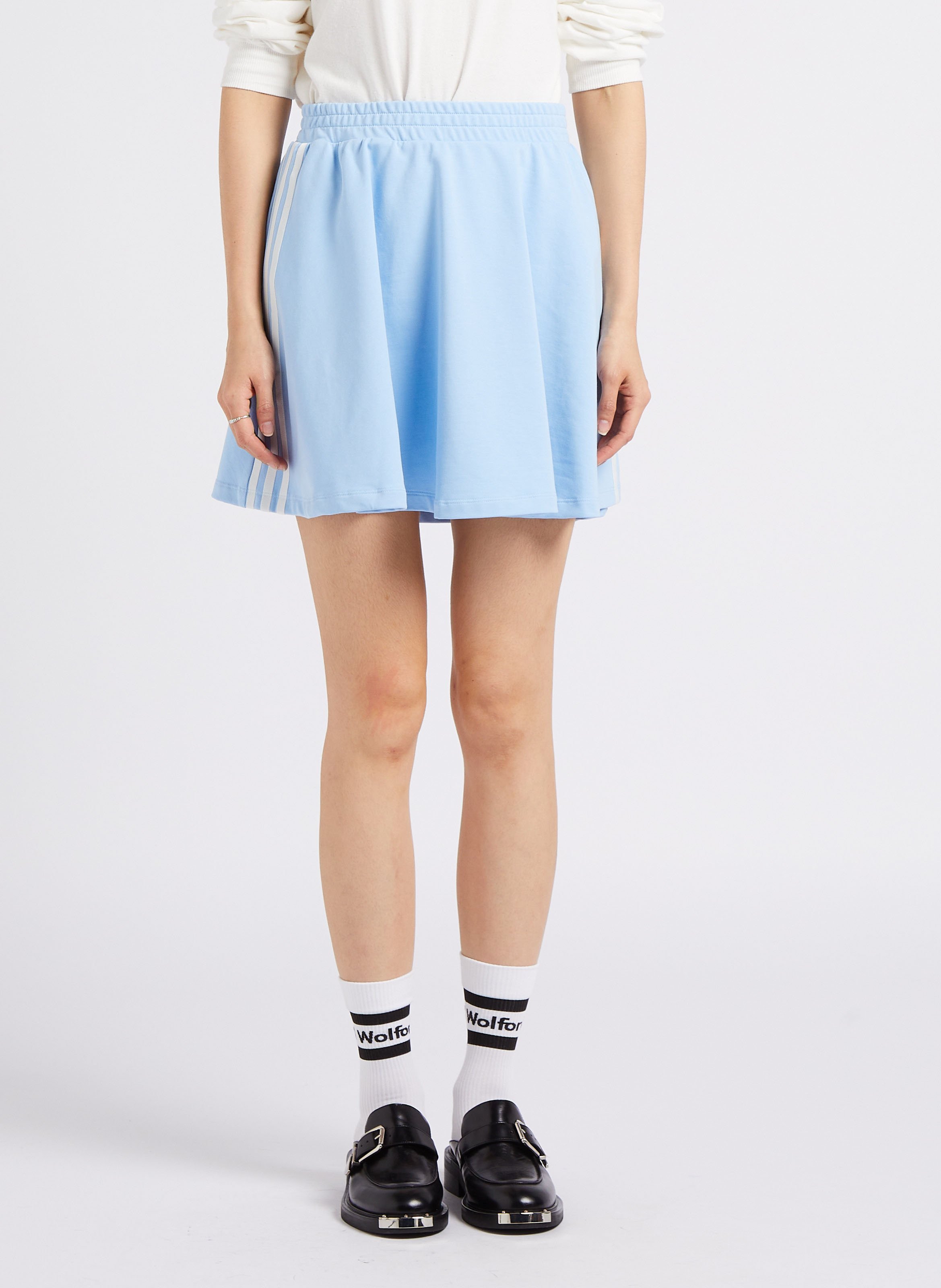 A-lijnrok van katoenmix ADIDAS Blauw