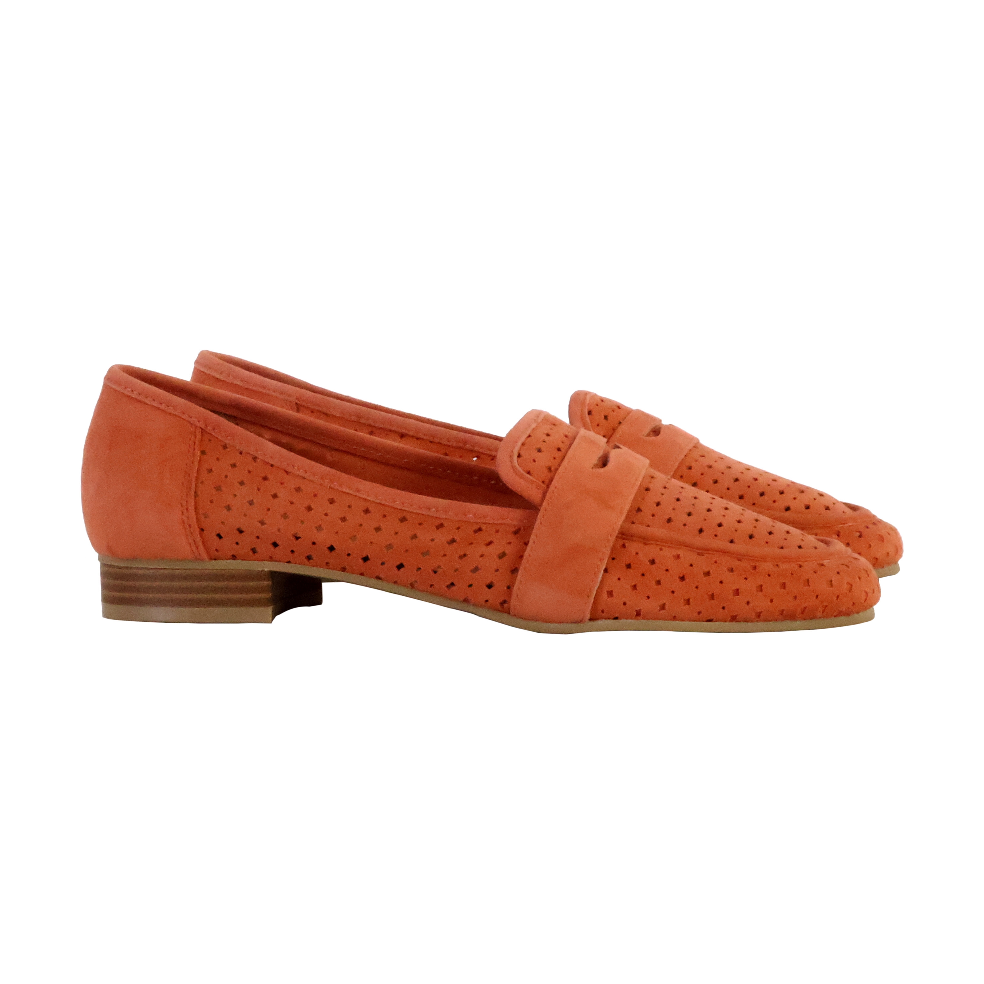 Joude leather moccasins EMILIE KARSTON Orange