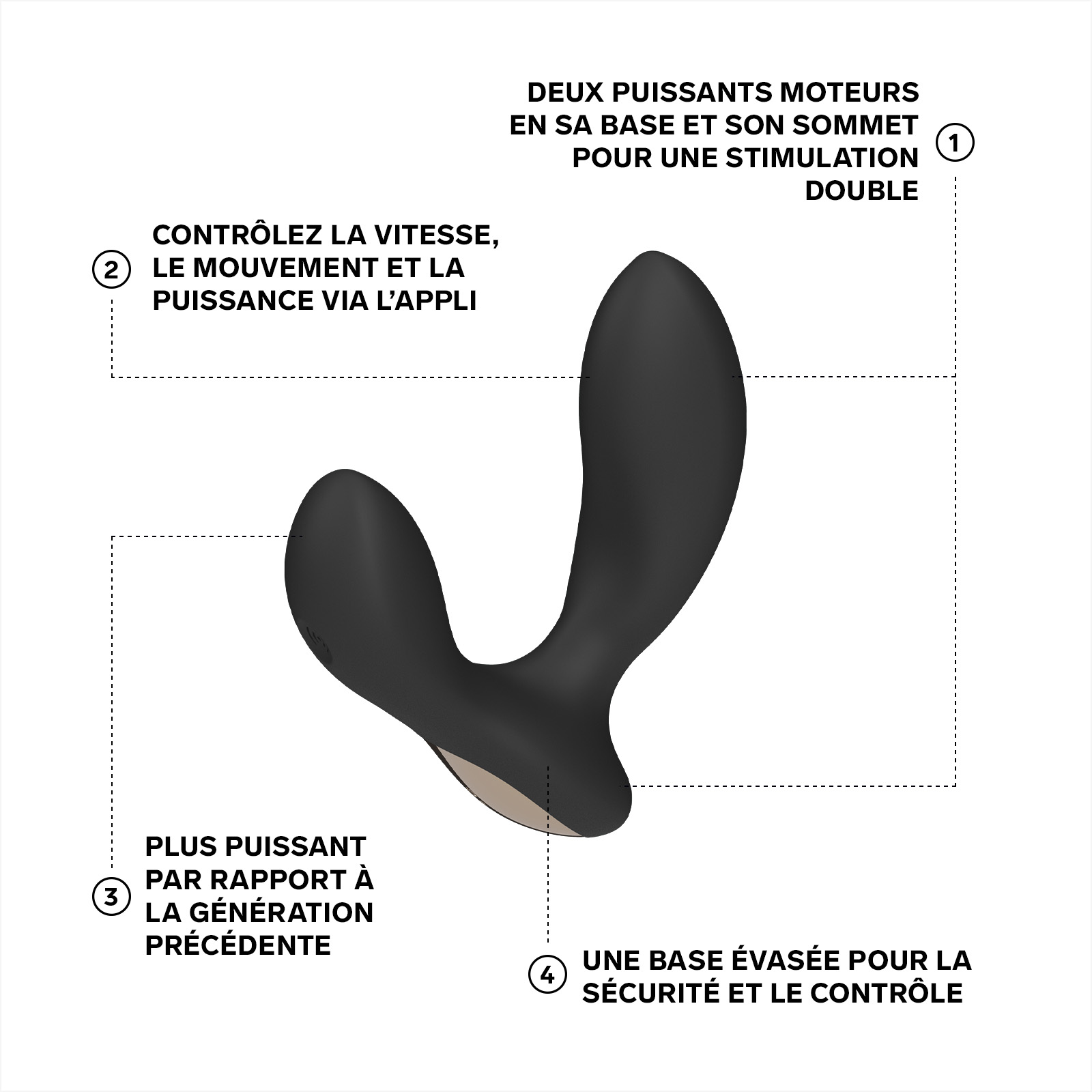 Men's masturbator with app via bluetooth, Lelo Hugo 2 LELO Black