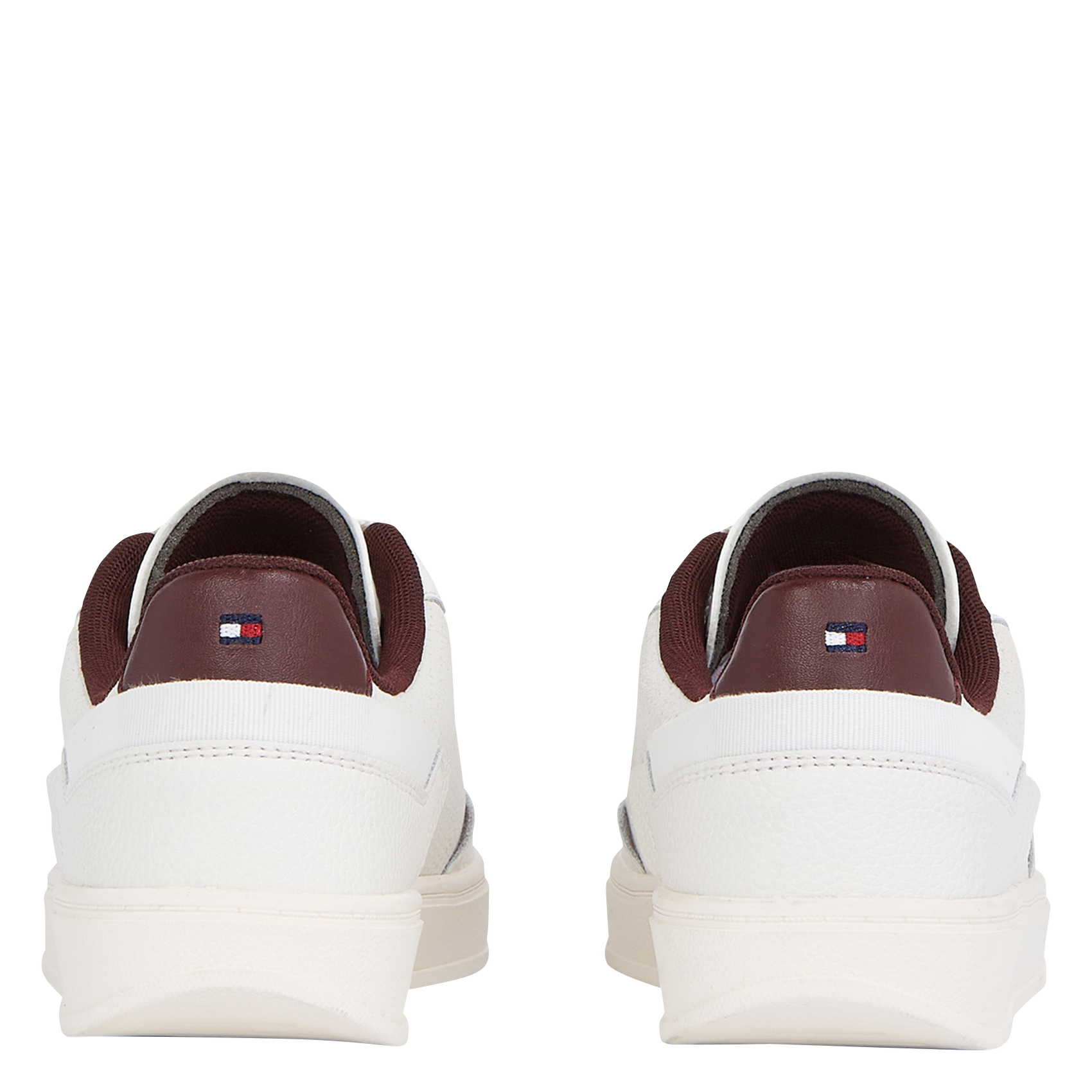 Baskets basses en cuir mélangé TOMMY HILFIGER Blanc