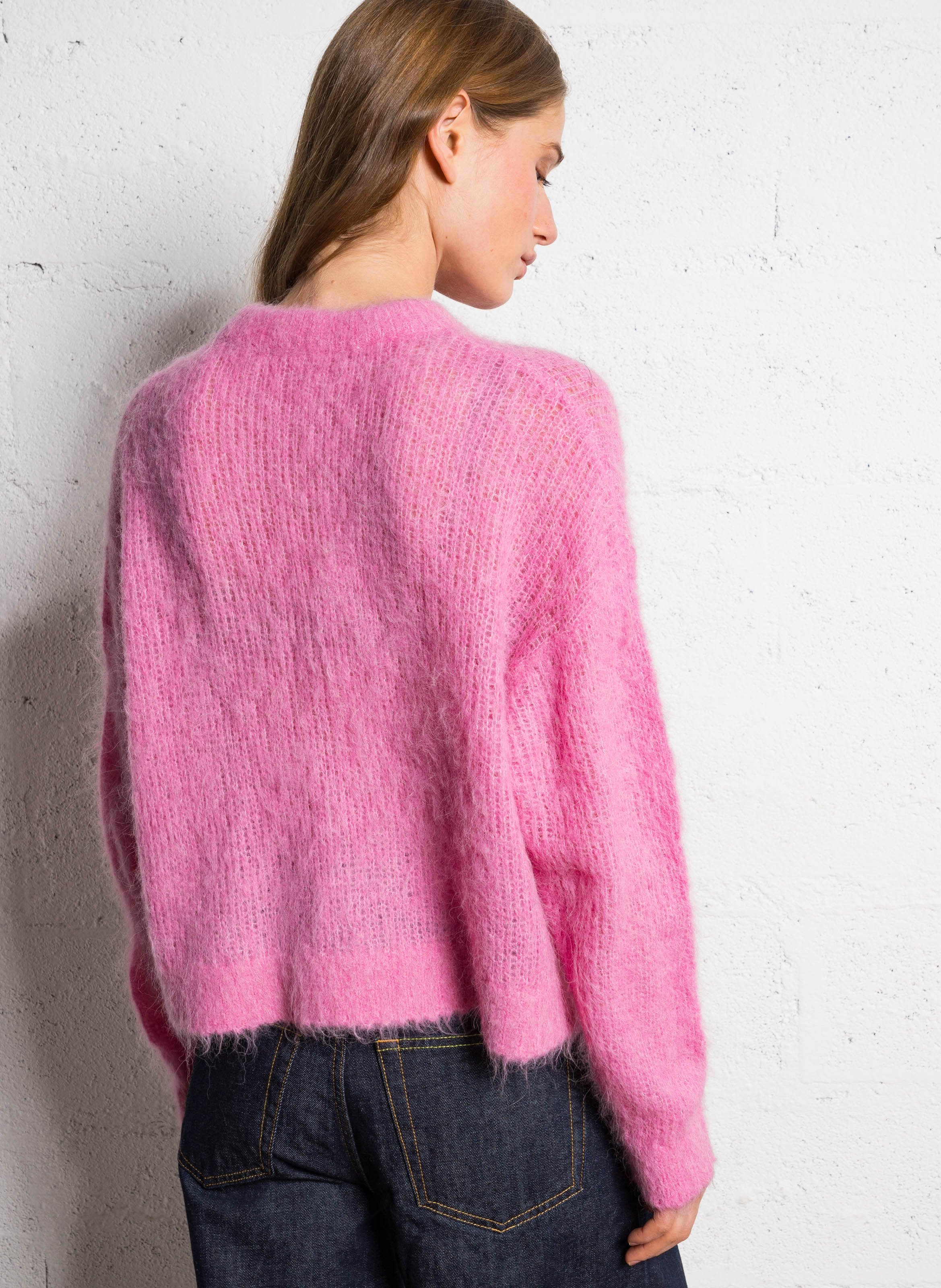 Striped wool-blend sweater AMERICAN VINTAGE Pink