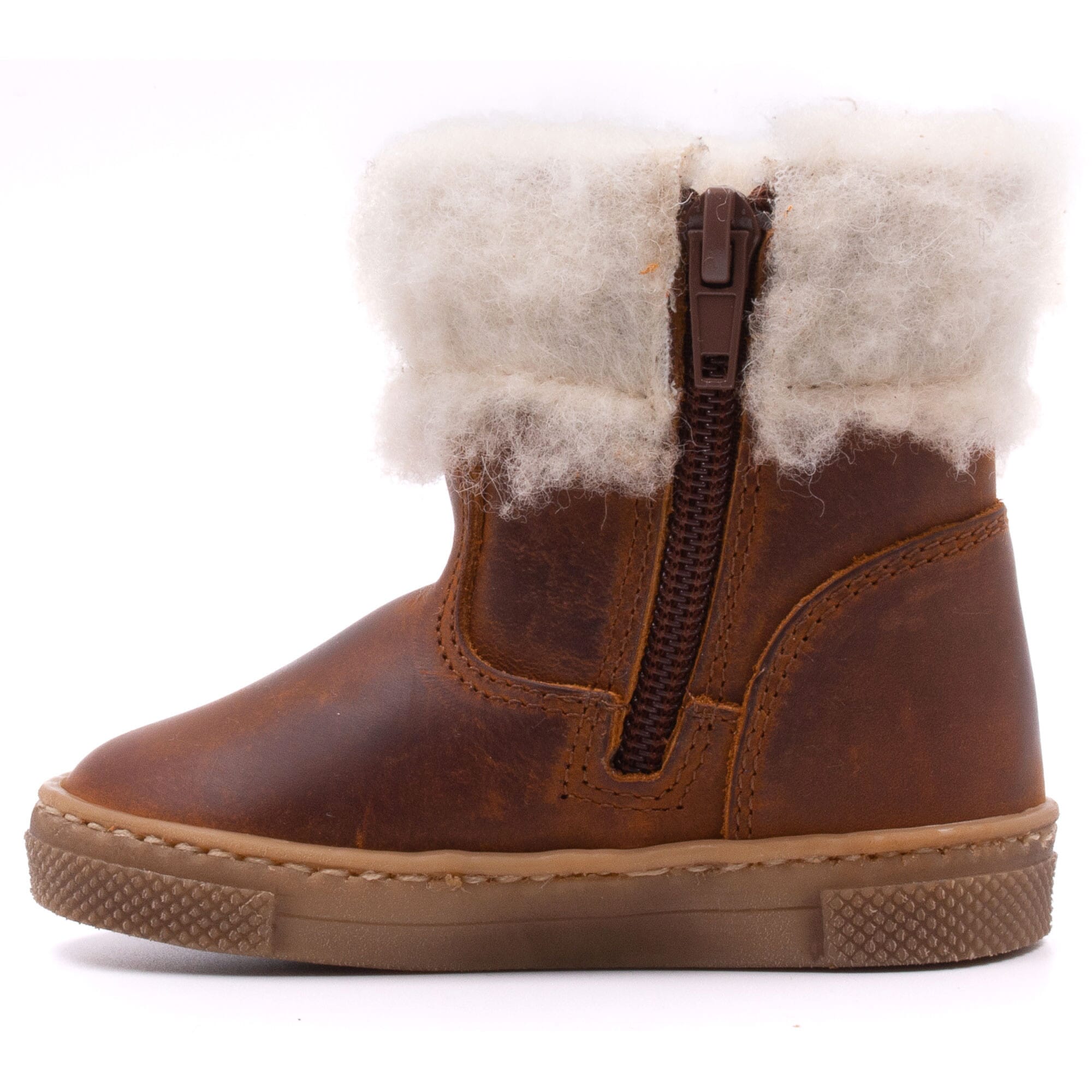 Baby fur-lined boots Boni & Sidonie Brown