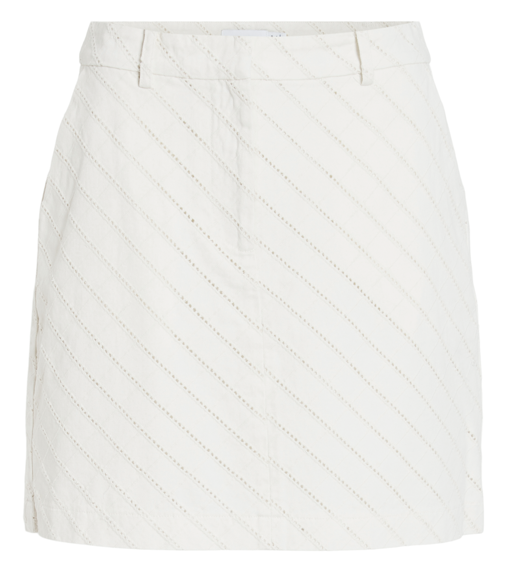 Jupe courte en coton VILA Beige