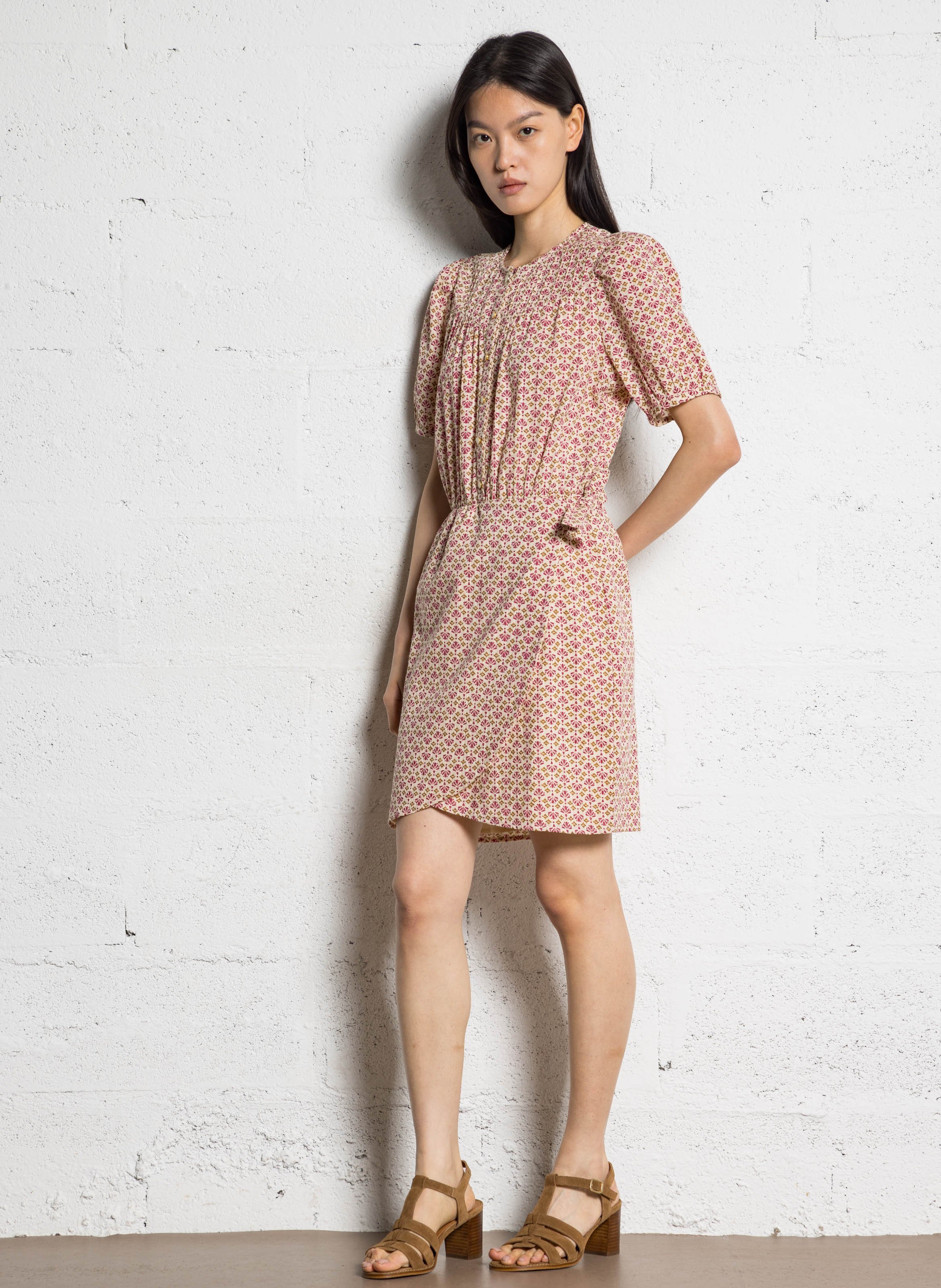 Abito aderente in cotone I CODE Rosa